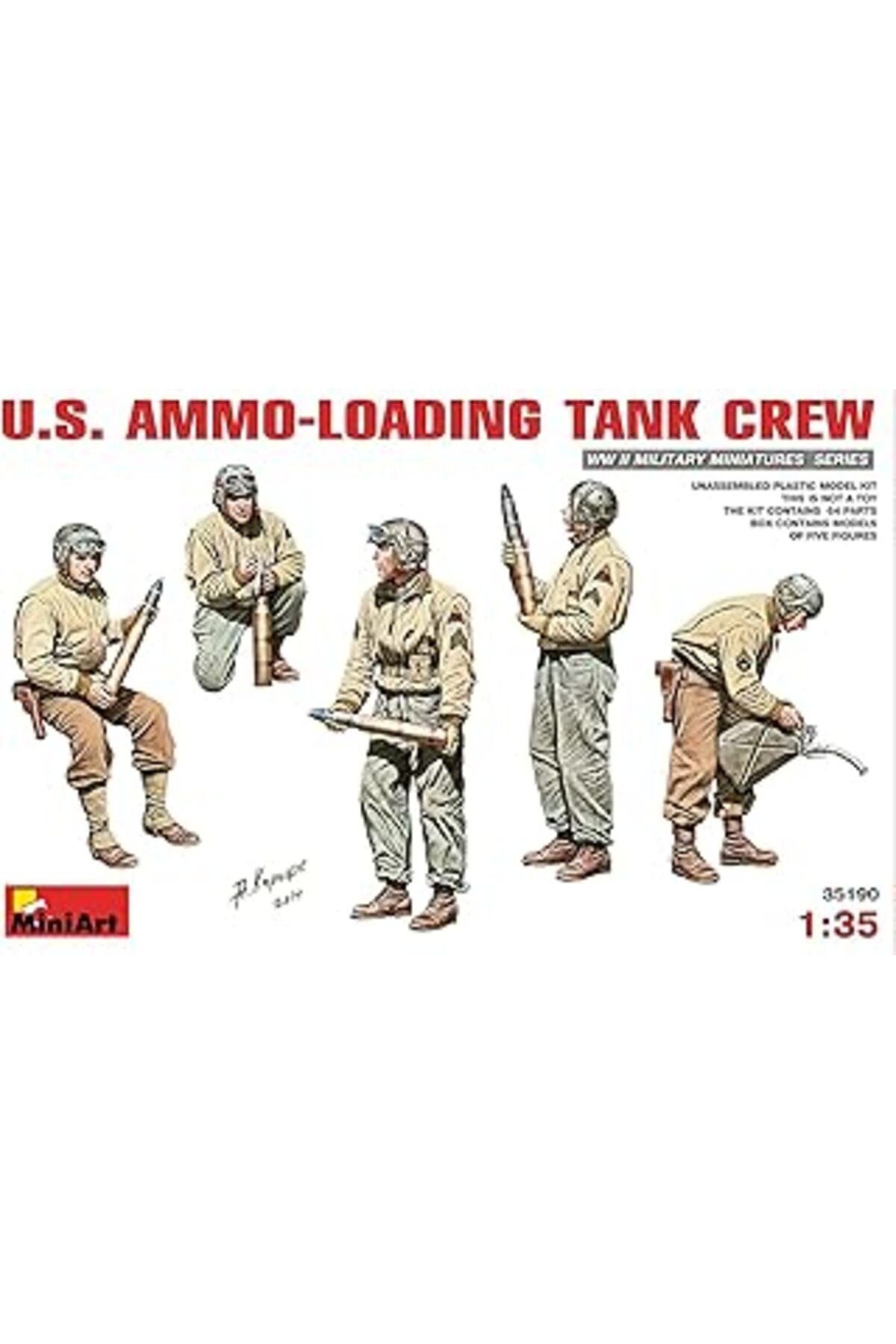 Mu Art Ahşap Miniart 36190 – Figürler U.S. Mühimmat-Loading Tank Crew