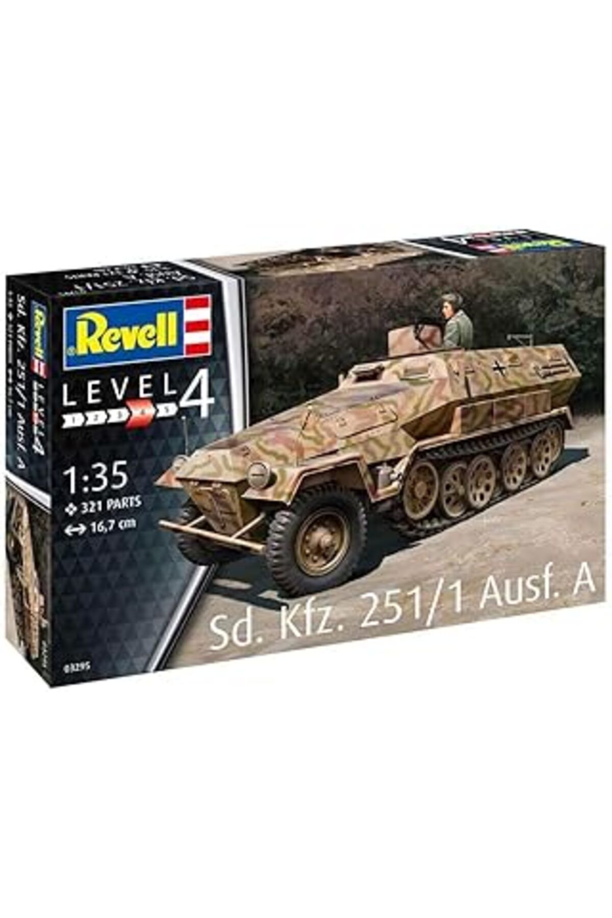 Mu Art Ahşap Revell Sd.Kfz. 251/1 Ausf.A Tank Maketi