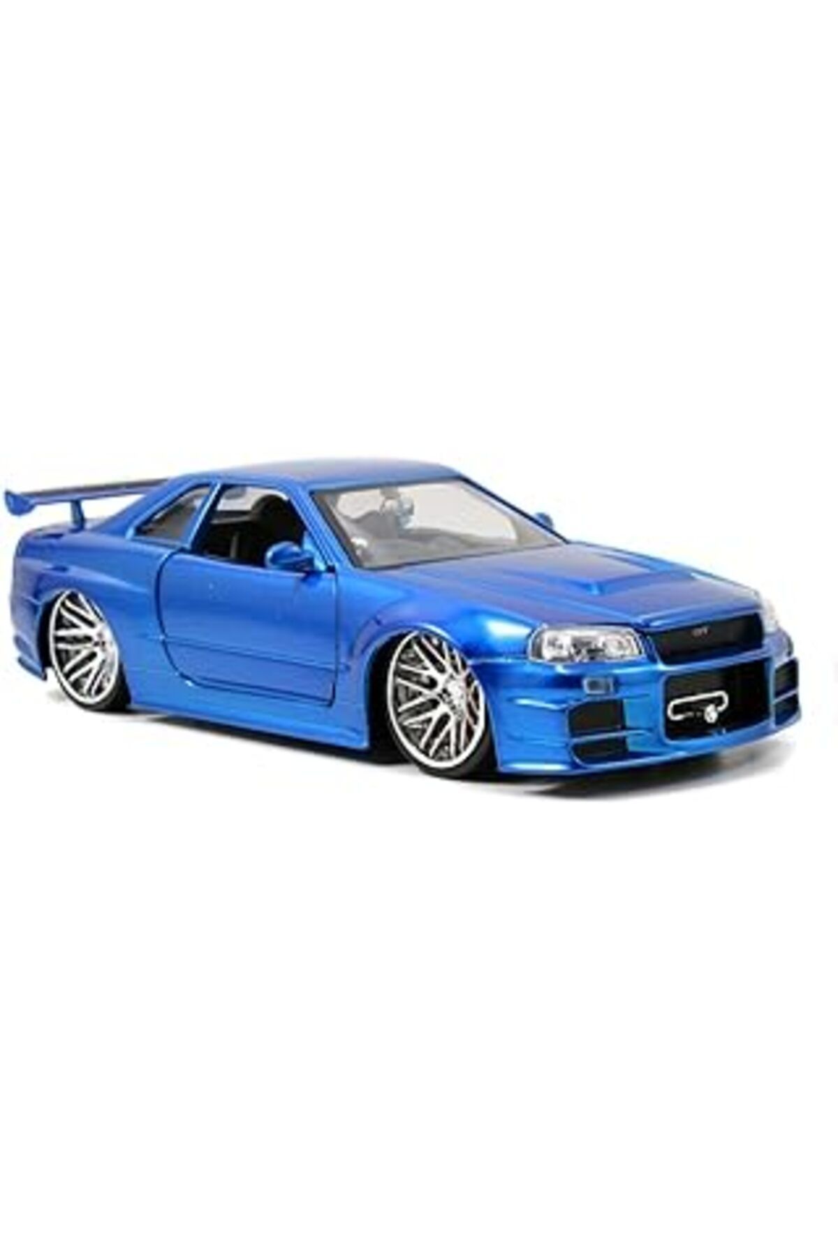 Mu Art Ahşap Jada Toys Fast & Furious Fits Nissan Skyline Gt-R (R34) Die-Cast Car, 1:24 Scale Blue