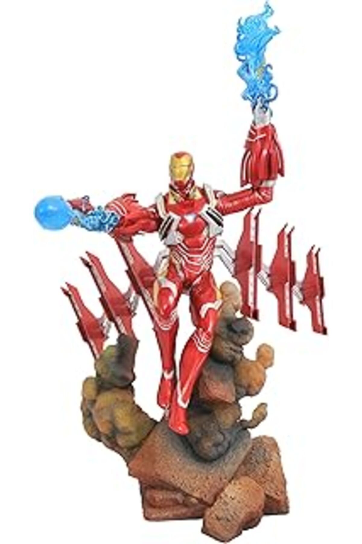 Mu Art Ahşap Elmas Seç Oyuncaklar Marvel Galeri: Avengers Infinity Savaşı: Demir Adam Mk50 Pvc Diorama Şekil"