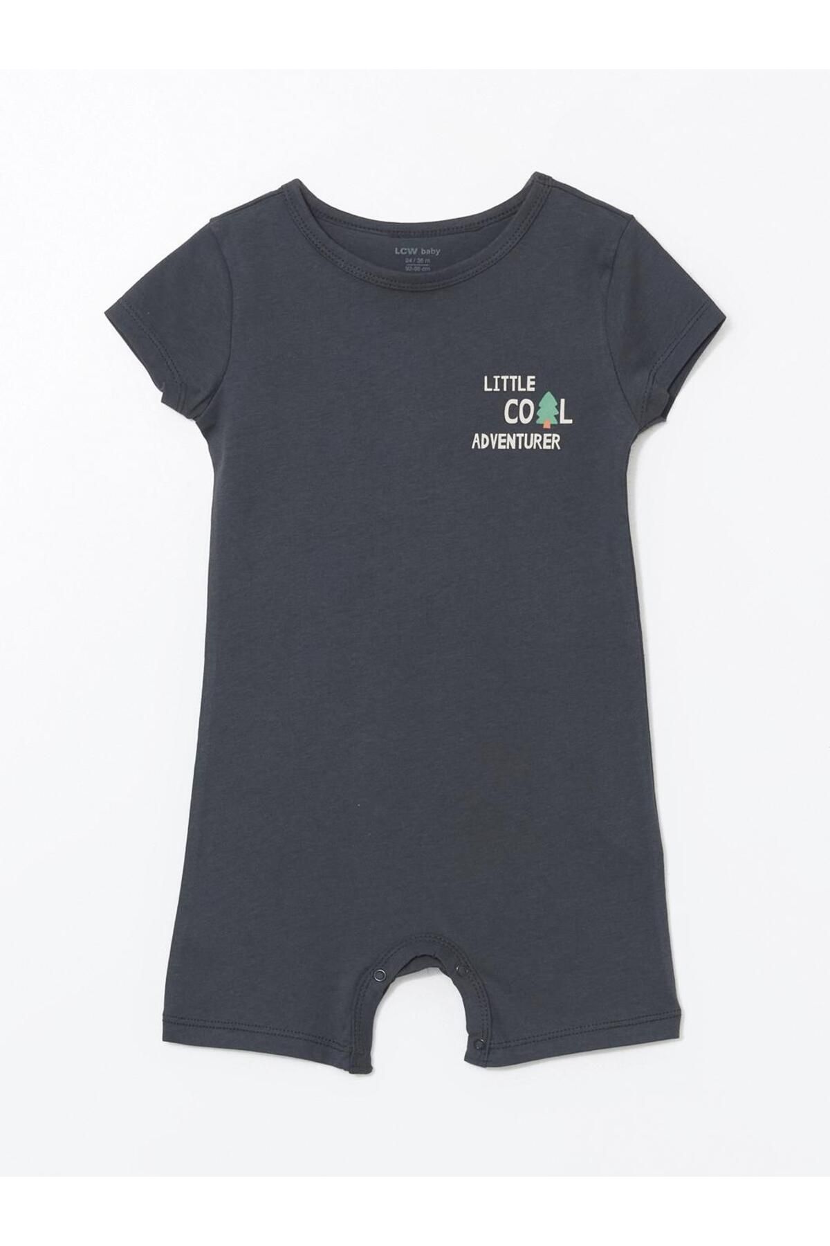 LC Waikiki Kombinezon Dla Chłopca Z Okrągłym Dekoltem I Nadrukiem Mężczyzna - 3–6 months