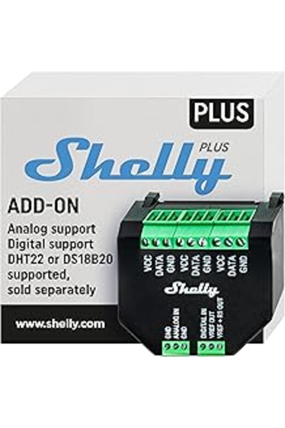 Mu Art Shelly Plus Add-On, Smart Home Arayüz Plus Röle, Wlan Ve Uygulama Ile Dijital Kontrol, Wifi Ev Otom