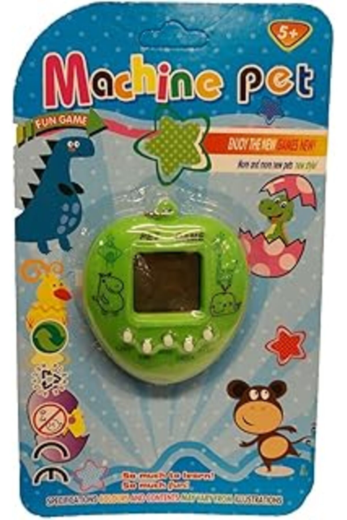 Pazarcan Calimera Toys Nostalji Oyun Dijital Sanal Pet Hayvan Besleme Oyuncak (Yeşil)