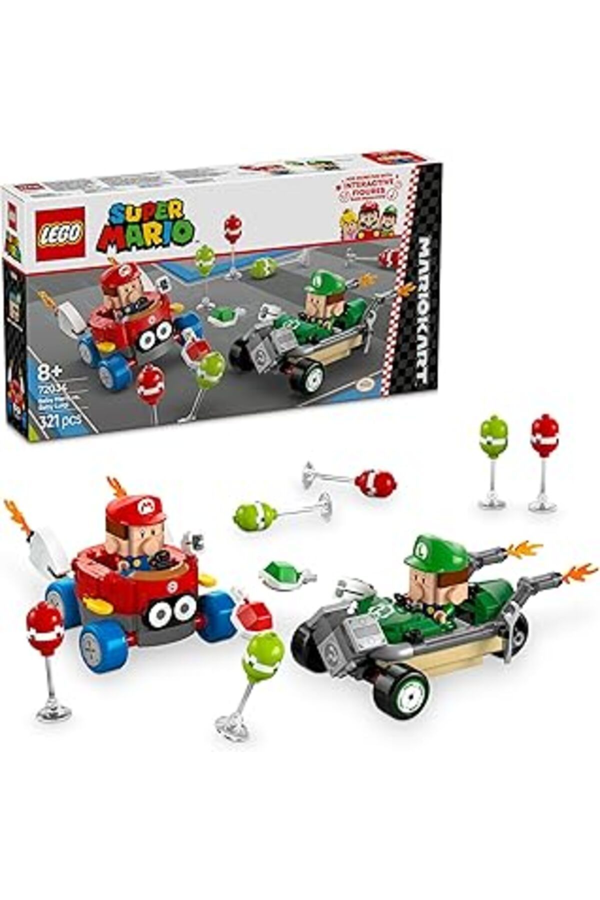 Mu Art Ahşap Lego Super Mario: Mario Kart – Baby Mario Ile Baby Luigi 72034, 8 Yaş Ve Üzeri Erkek Ve Kız Çocukla