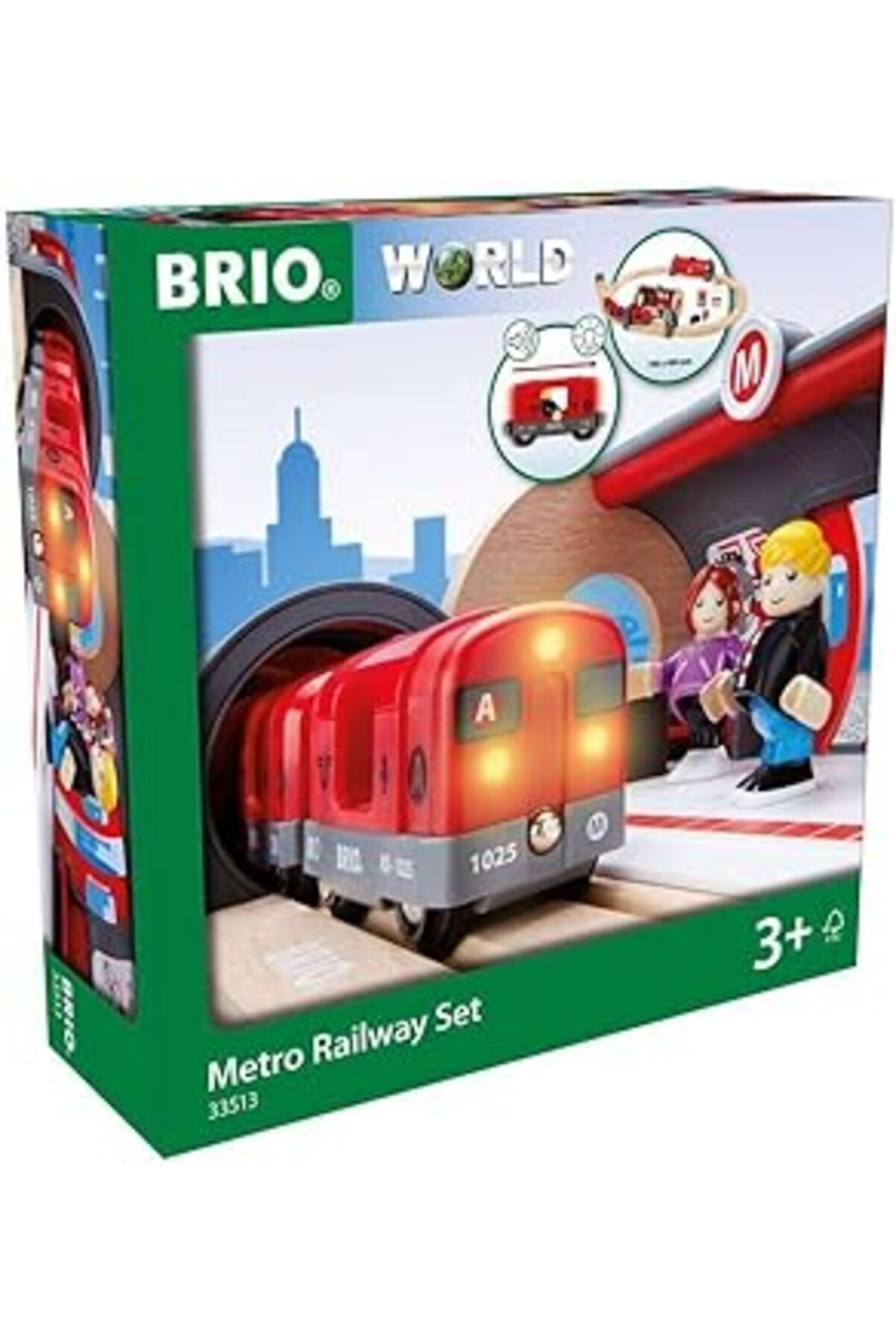 Mu Art Ahşap Brio - Metro Railway Set (33513)