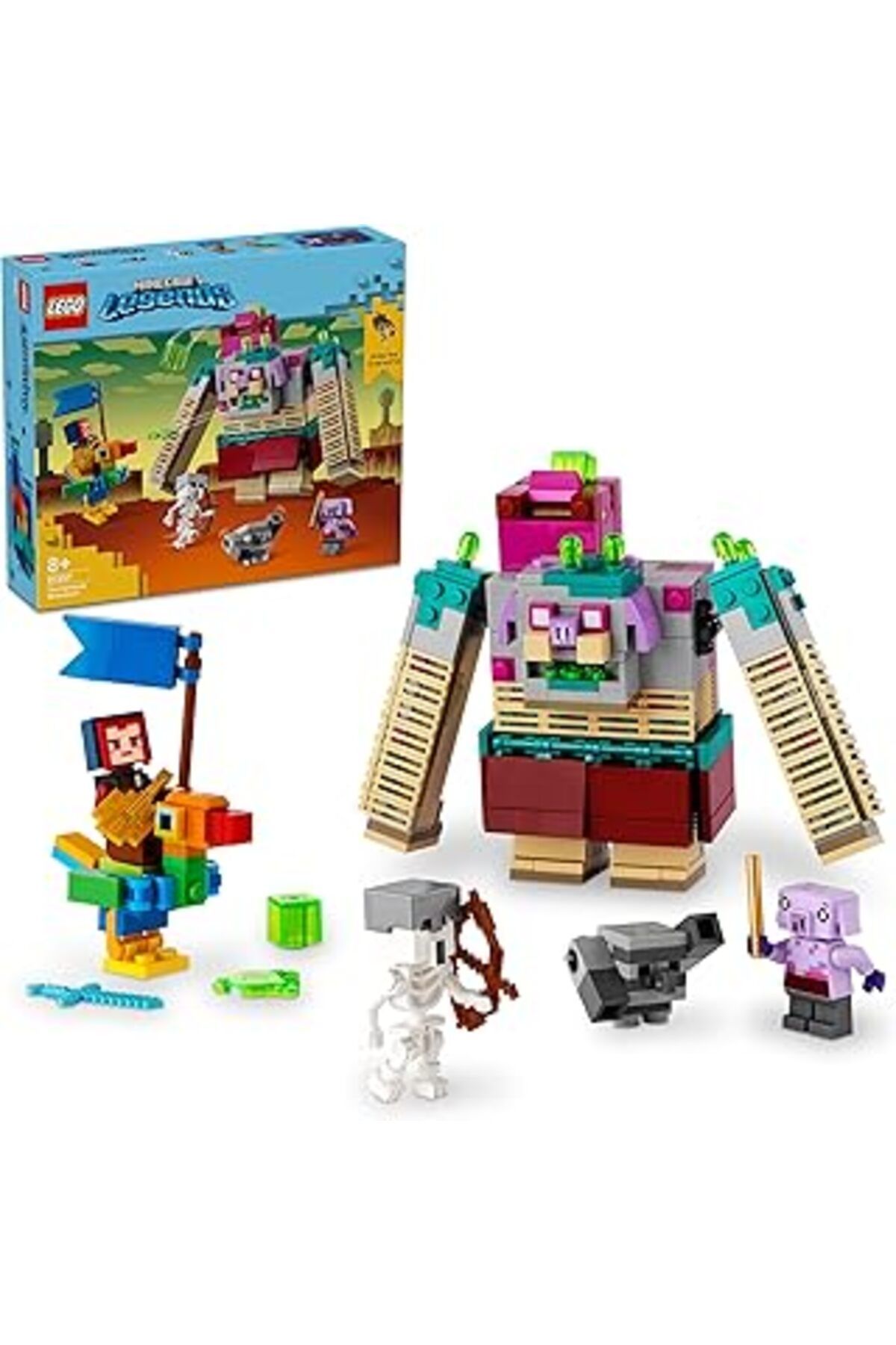Mu Art Ahşap Lego Minecraft Legends Yiyici Karşılaşması 21257-8 Yaş Ve Üzeri Macera Oyunları Seven Çocuklar İçin