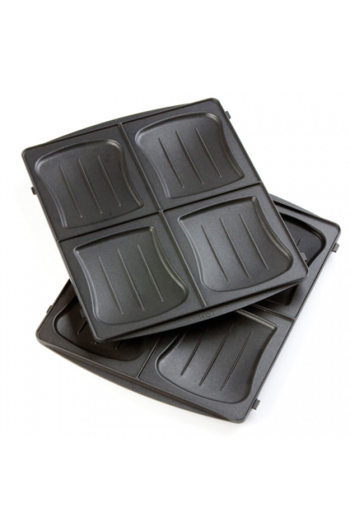 Domo-2-in-1 sandwich maker DO9046C with interchangeable plates, for preparing sandwiches or waffles, 120w 2