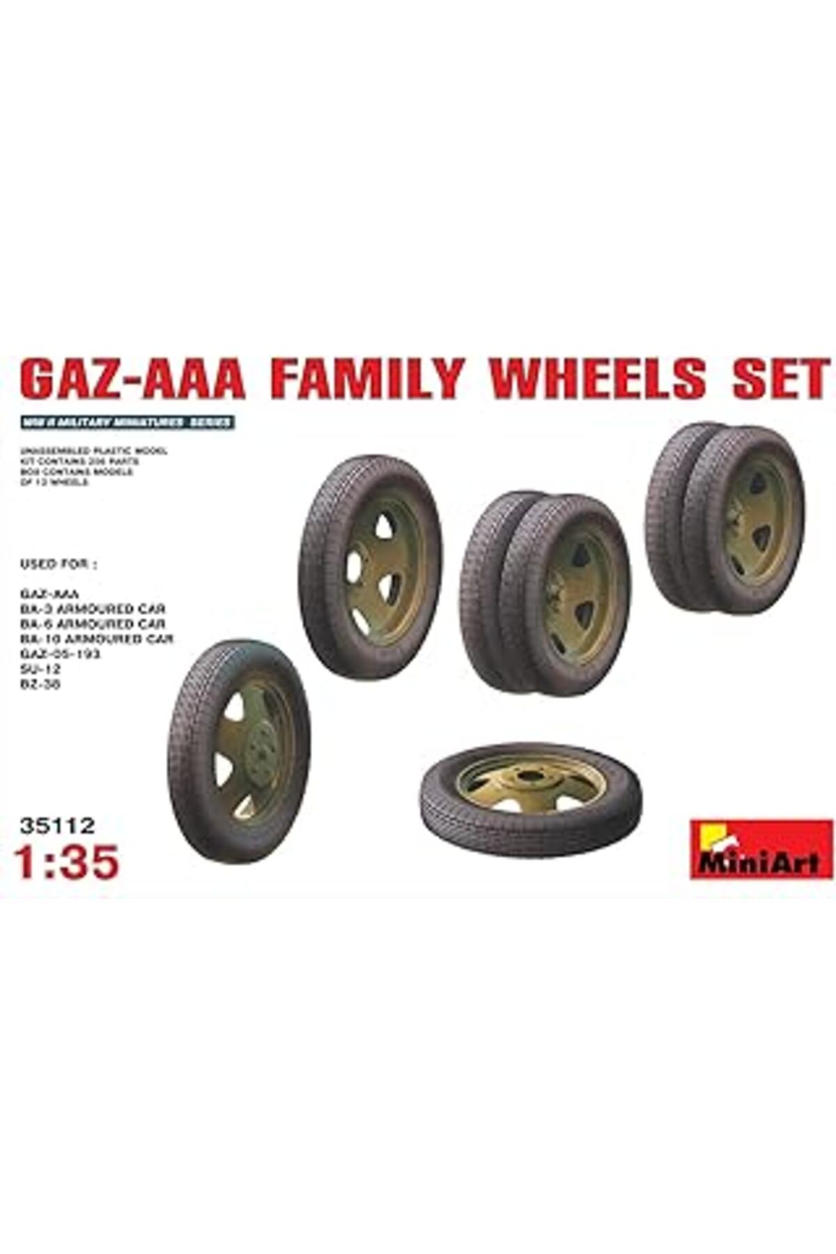 Mu Art Ahşap Miniart 35112 1:35 Gaz-Aaa Cinsi Tekerlek Seti