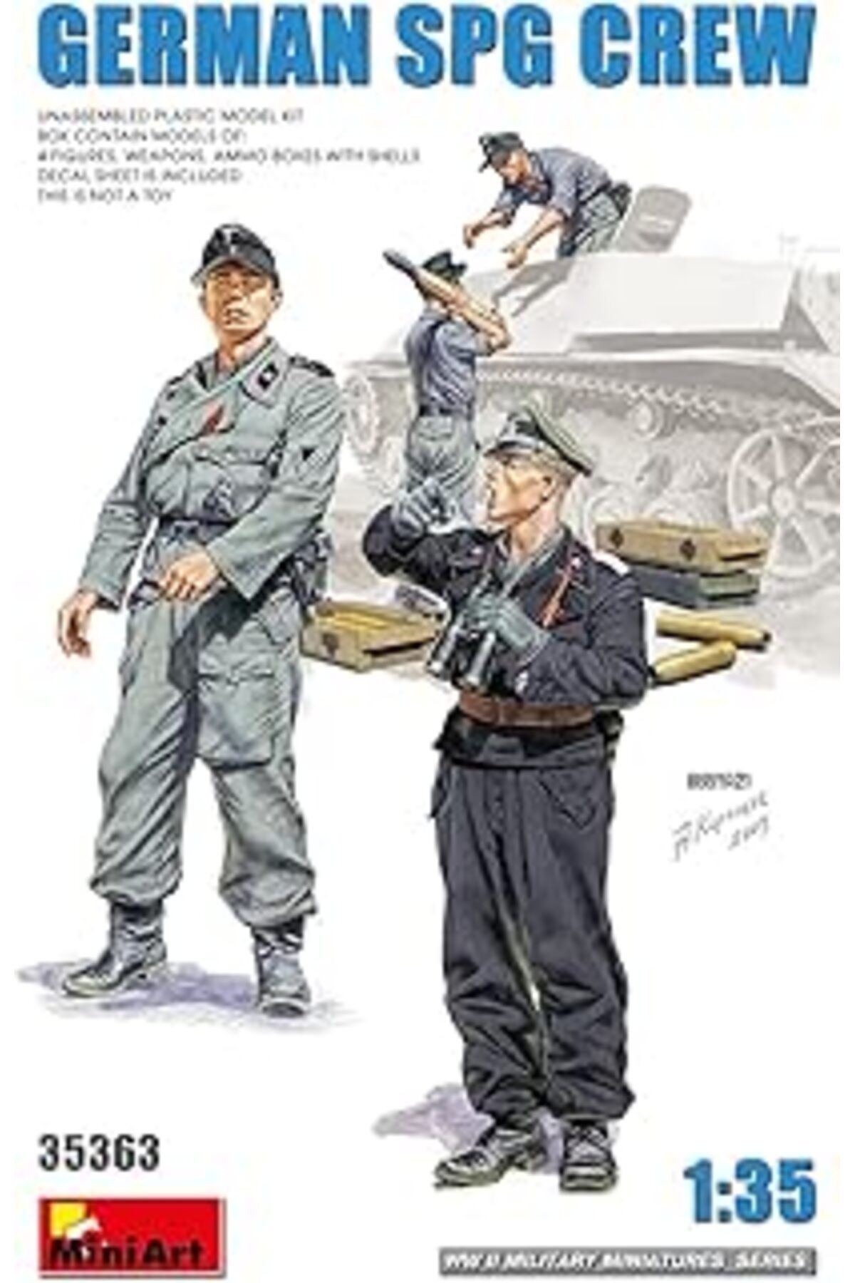 Mu Art Ahşap Miniart 35363 1:35 Alman Spg Mürettebatı