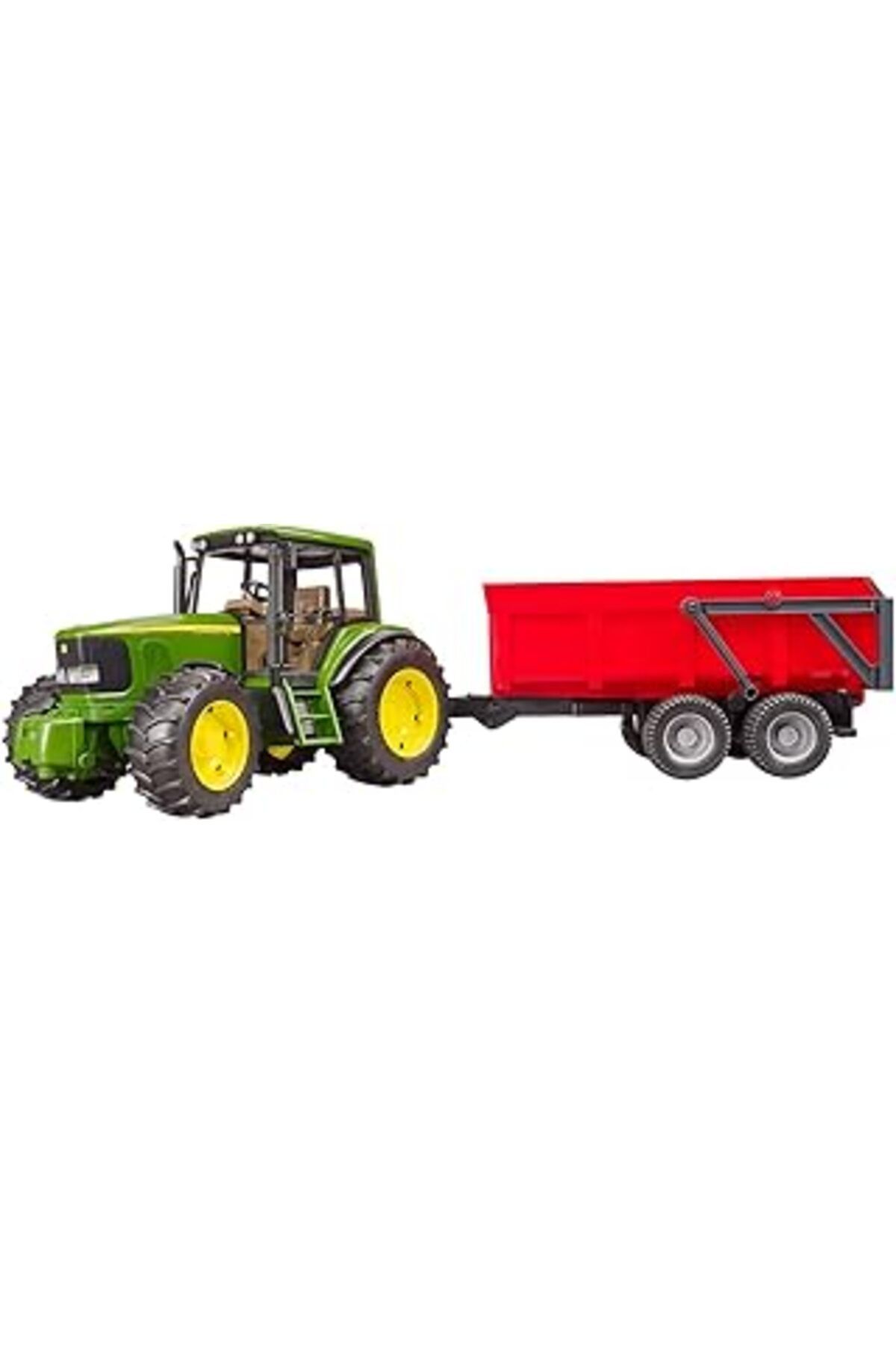 Mu Art Ahşap Bruder Br02057 John Deere 6920 Traktör+ Kırmızı Römork