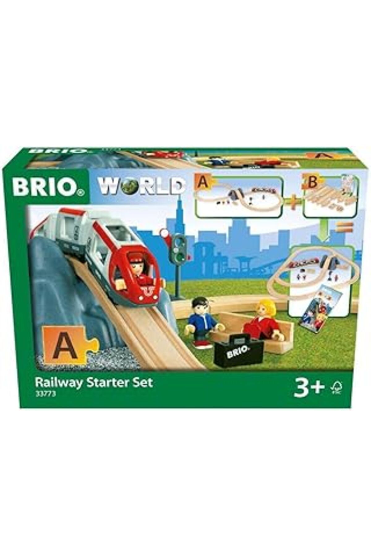 Mu Art Ahşap Brio Tren Yolu Başlangıç Seti - 33773