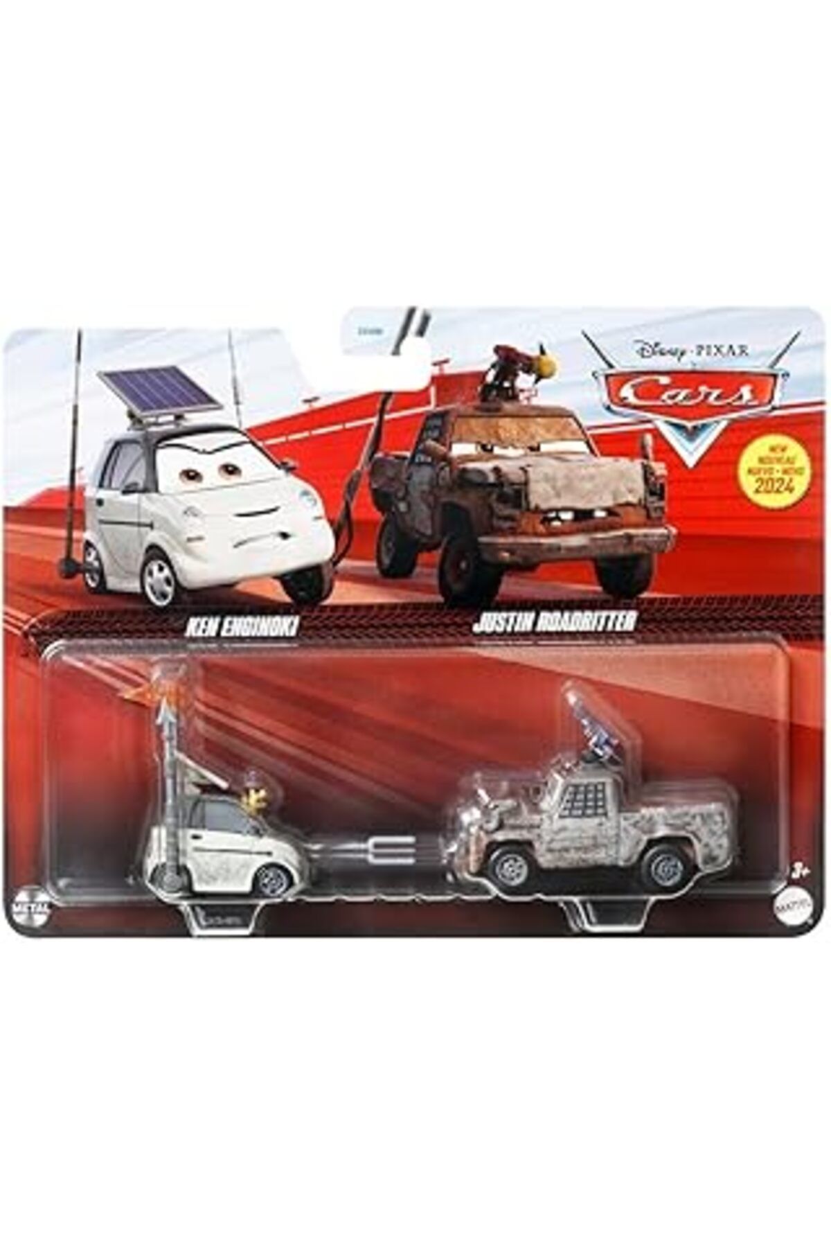 Mu Art Ahşap Cars Disney Pixar 2'li Paket Metal 1:55 - Die Cast Ken Enginoki & Roadritter