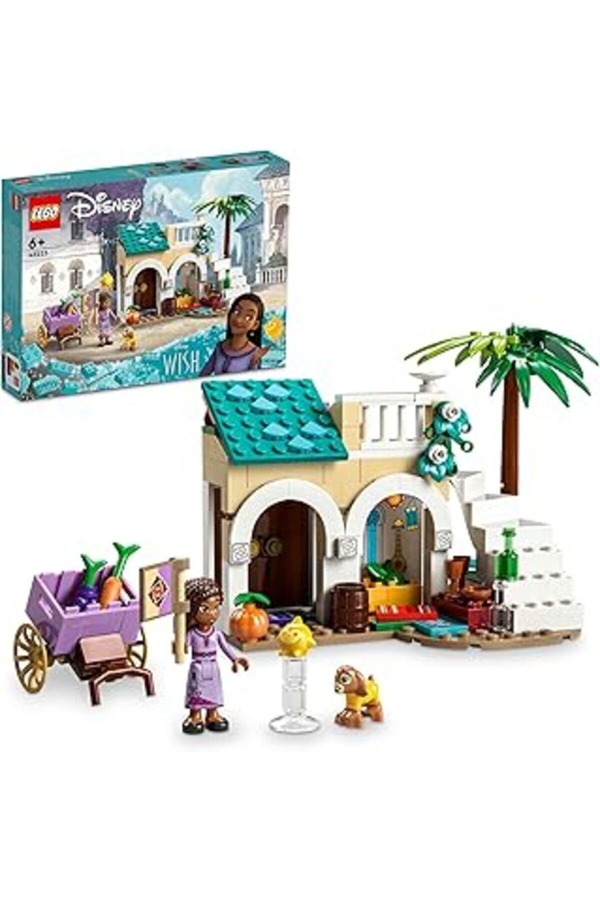 Mu Art Ahşap Lego │ Disney Asha Rosas Şehrinde 43223 6 Yaş Ve Üzeri Çocuklar Için Dilek Filminden Koleksiyonluk