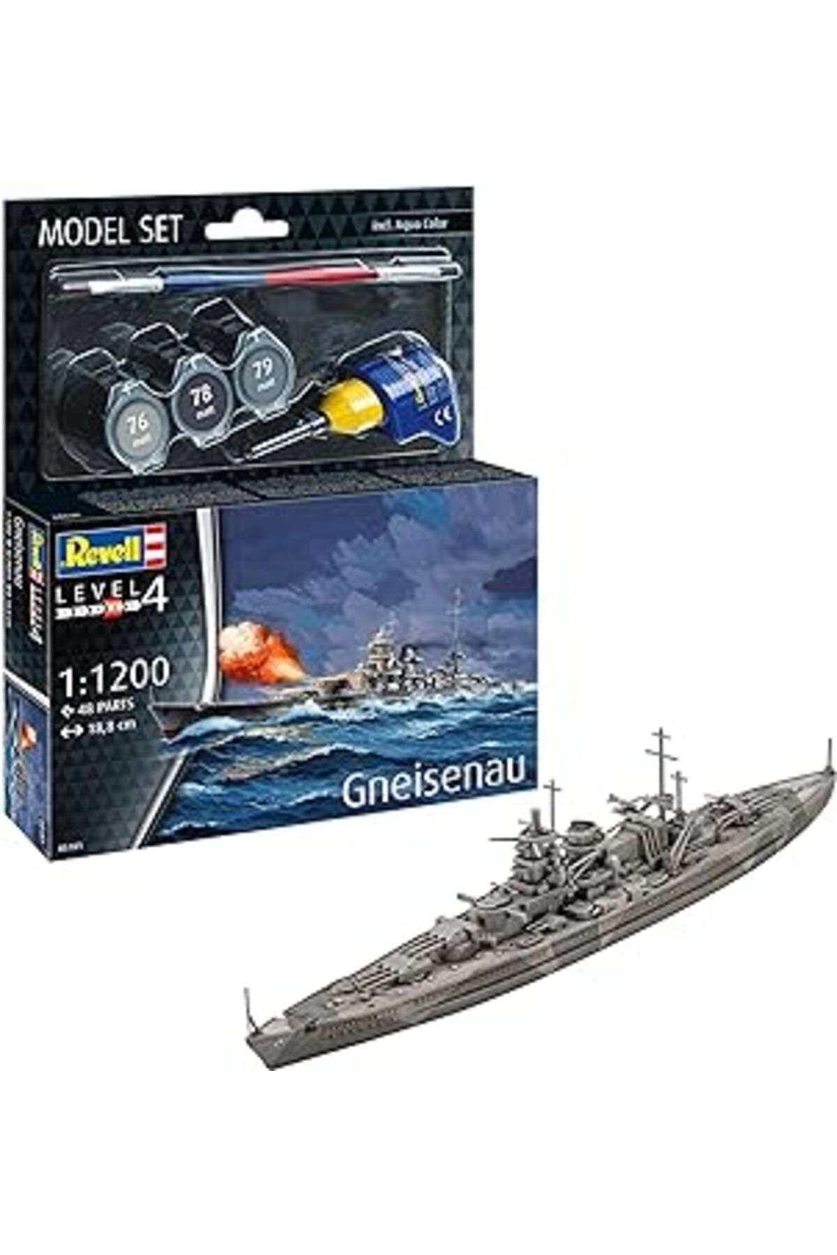 Mu Art Ahşap Model Set Battleship Gneisenau