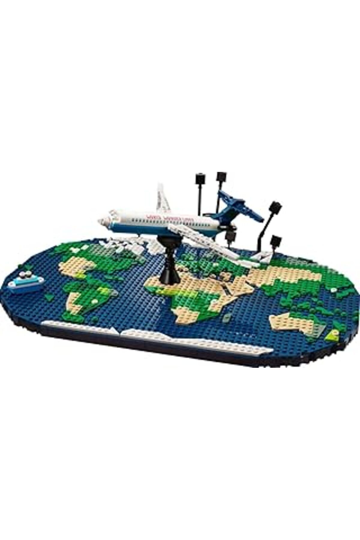 Mu Art Ahşap Lego Seyahat Anıları 41838 - Seyahat Etmeyi Seven Aileler İçin Dünya Haritası İçeren Yaratıcı Oyunc