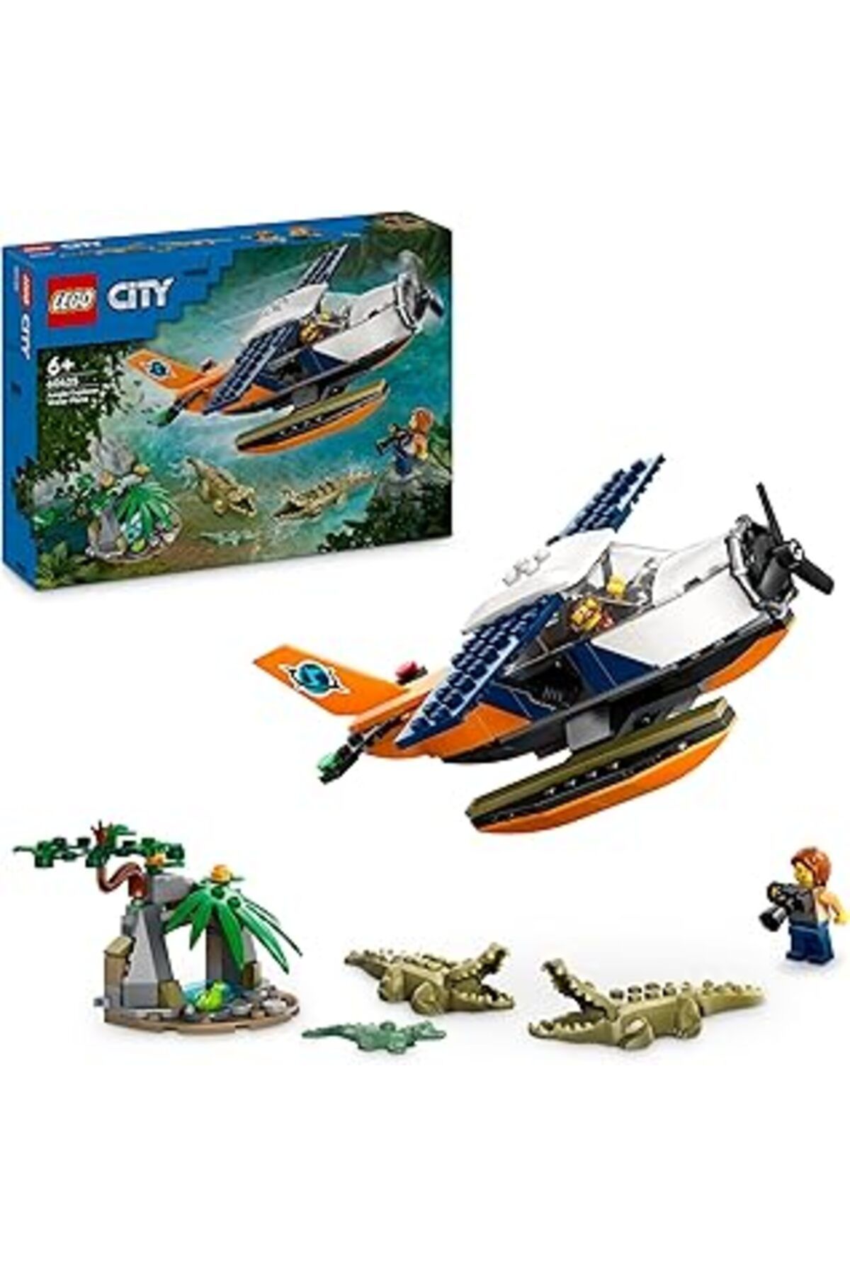 Mu Art Ahşap Lego City Orman Kaşifinin Deniz Uçağı 60425-6 Yaş Ve Üzeri Çocuklar Için Yaratıcı Oyuncak Yapım Set