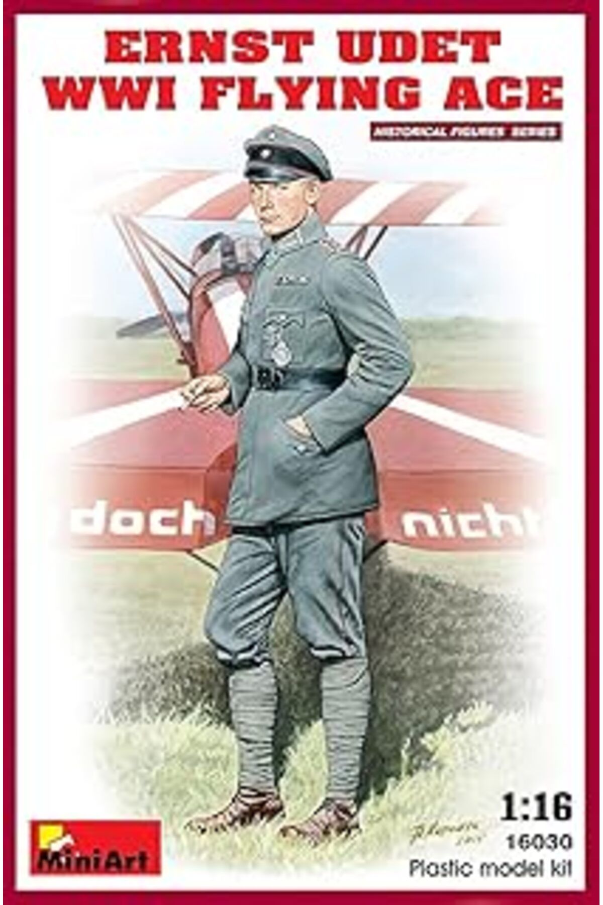 Mu Art Ahşap Miniart 16030 1:16 Ernst Valet. I. Dünya Savaşı Pilotu