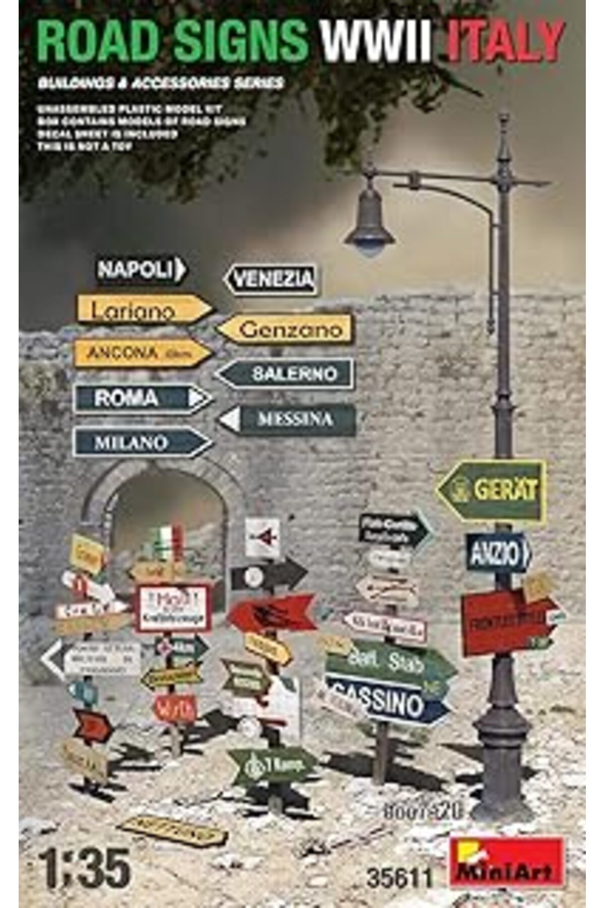 Mu Art Ahşap Miniart 35611 1:35 Ii. Dünya Savaşı İtalyan Yol İşaretleri