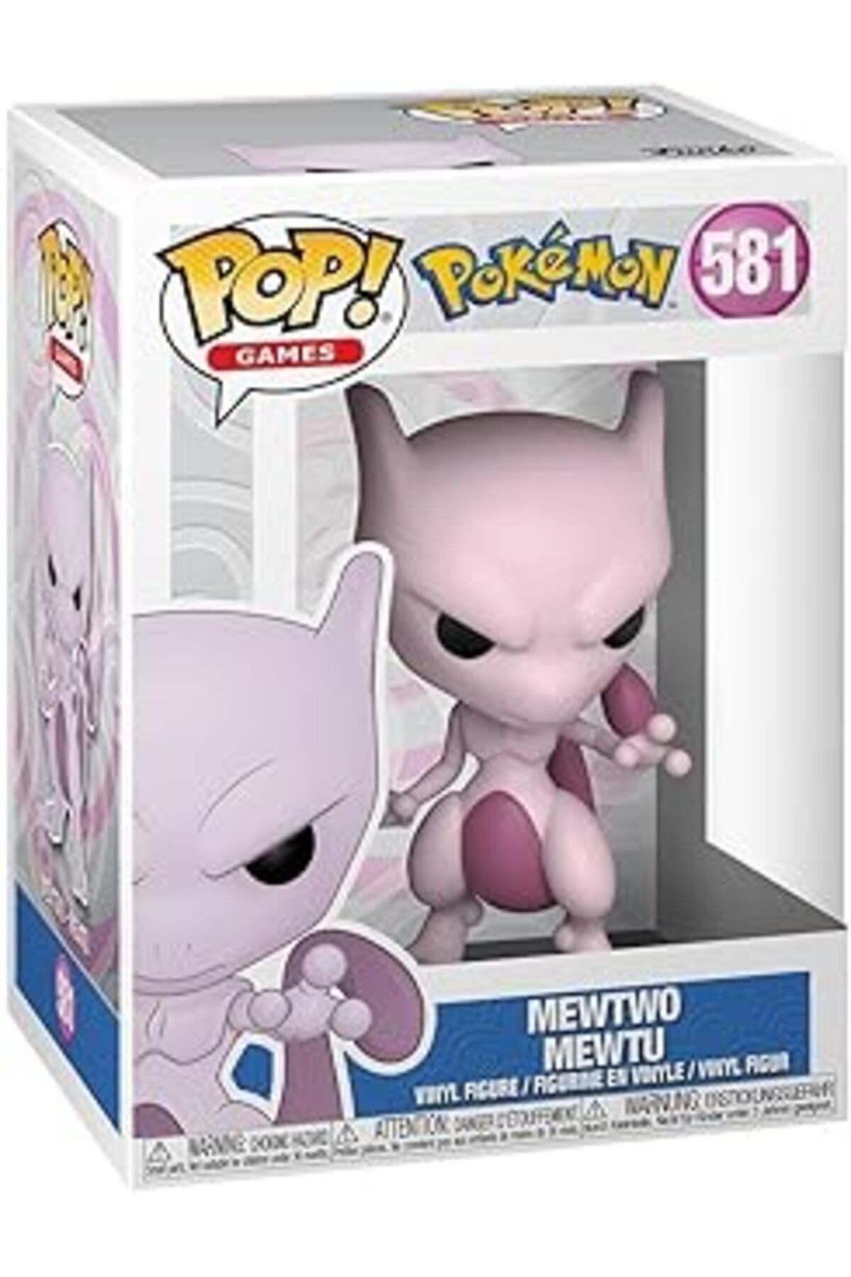 Mu Art Ahşap Funko Pop Figür: Games: Pokemon- Mewtwo (Emea), Çok Renkli