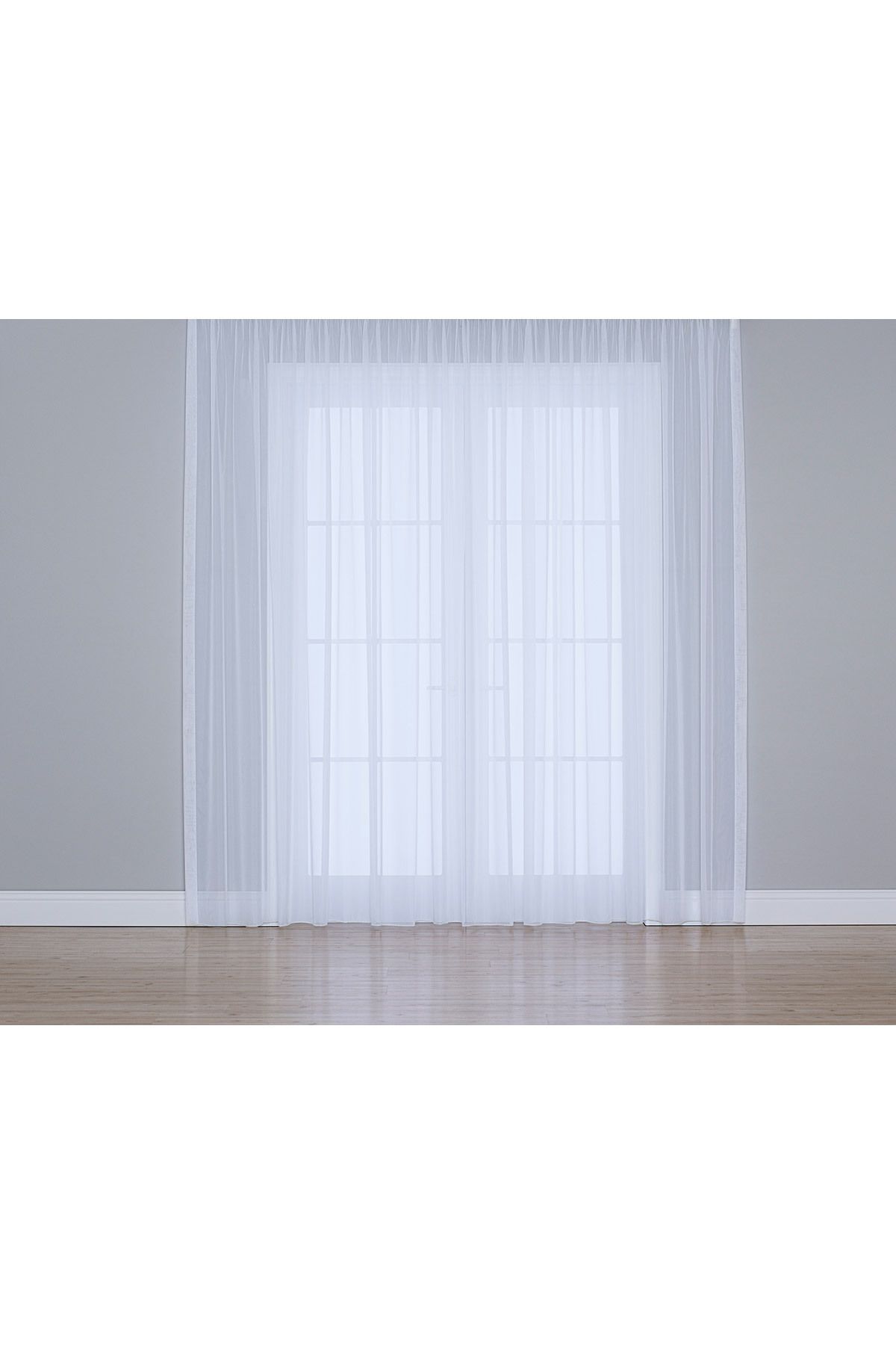 Gauze Fabric Design Optică Culoare Albă Violetă Cortina Dreptă Din Tifon Nu Se Îndreptă - 250 x 250