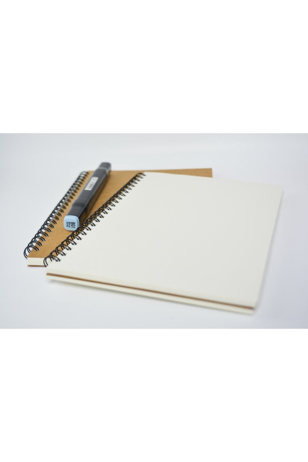 Fark Tanıtım-A5 Kraft Cover Unlined Notebook, A5 Notebook, 60 Sheets(120 Sheets) 5