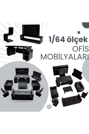 Home 1/64 ölçek diorama maket ofis seti