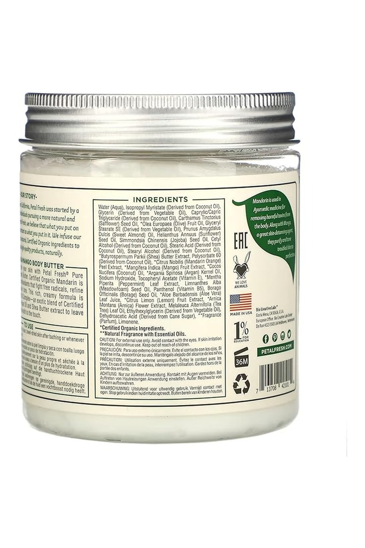 Petal Fresh Pure-Clarifying Body Butter Mandarin & Mango 237 ml 2