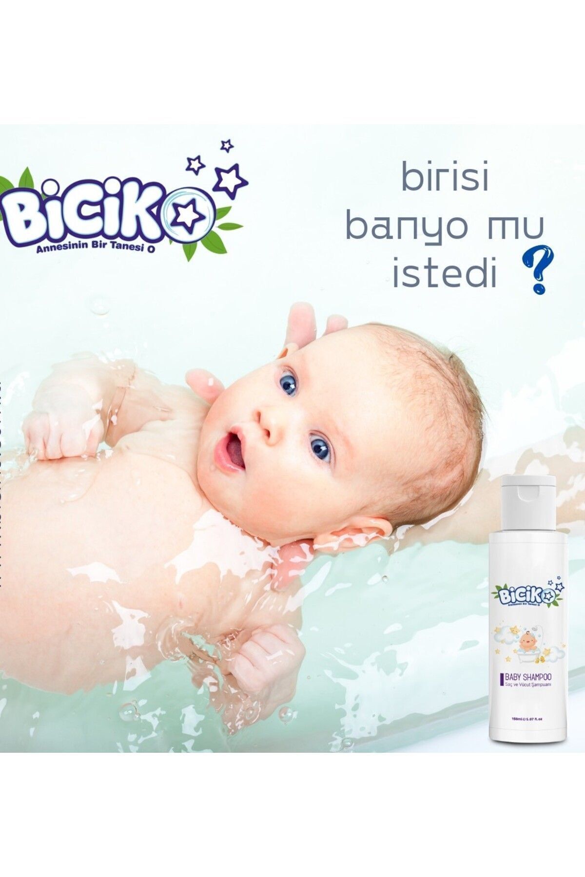 Biciko %100 Doğal Organik Vegan Saç Vücut ve Konak Önleyici Bebek Şampuanı 340ml fotoğrafı 5 (önizleme)
