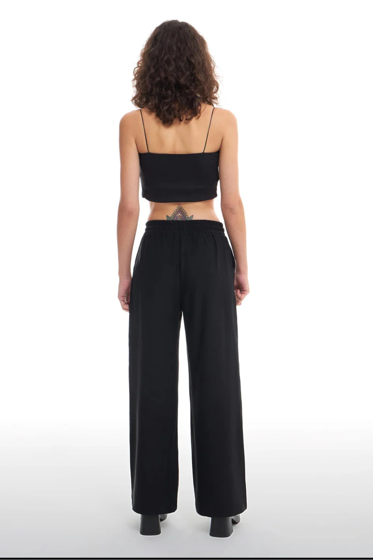 Quzu-Brc Belt Elastic Loose Leg Pants 3