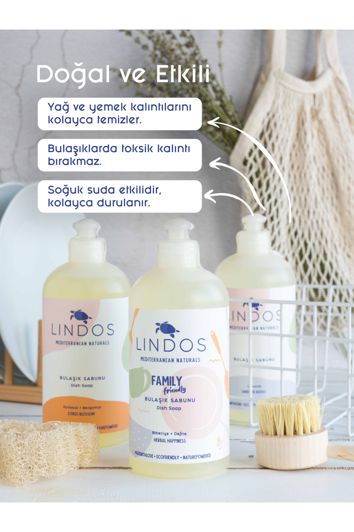 Lindos Doğal Elde Bulaşık Deterjanı %100 Bitkisel Güçlü Lavanta Yağlı 1200 ml fotoğrafı 2 (önizleme)