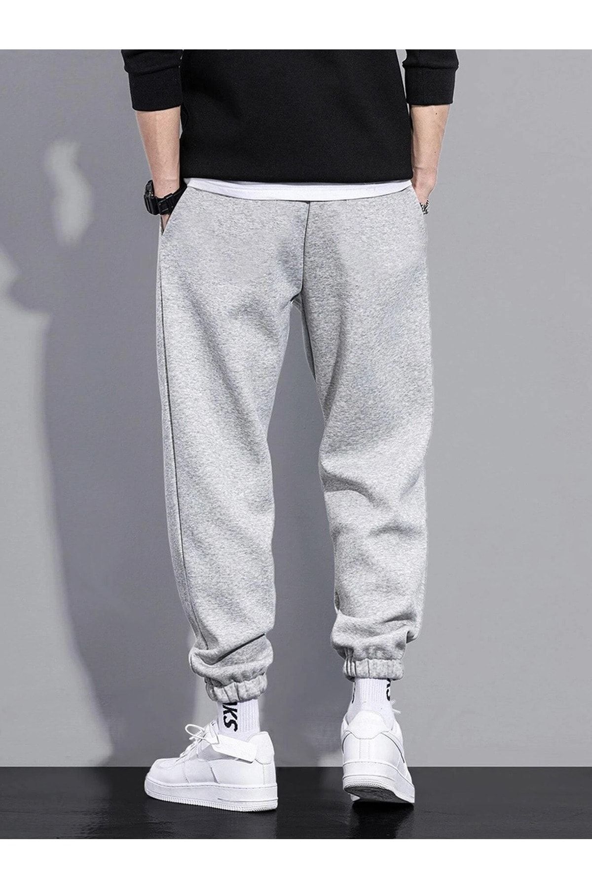 DUBU BUTİK-Pantaloni de sport de munte Jogger - Picior din cauciuc imprimat cu talie înaltă 2
