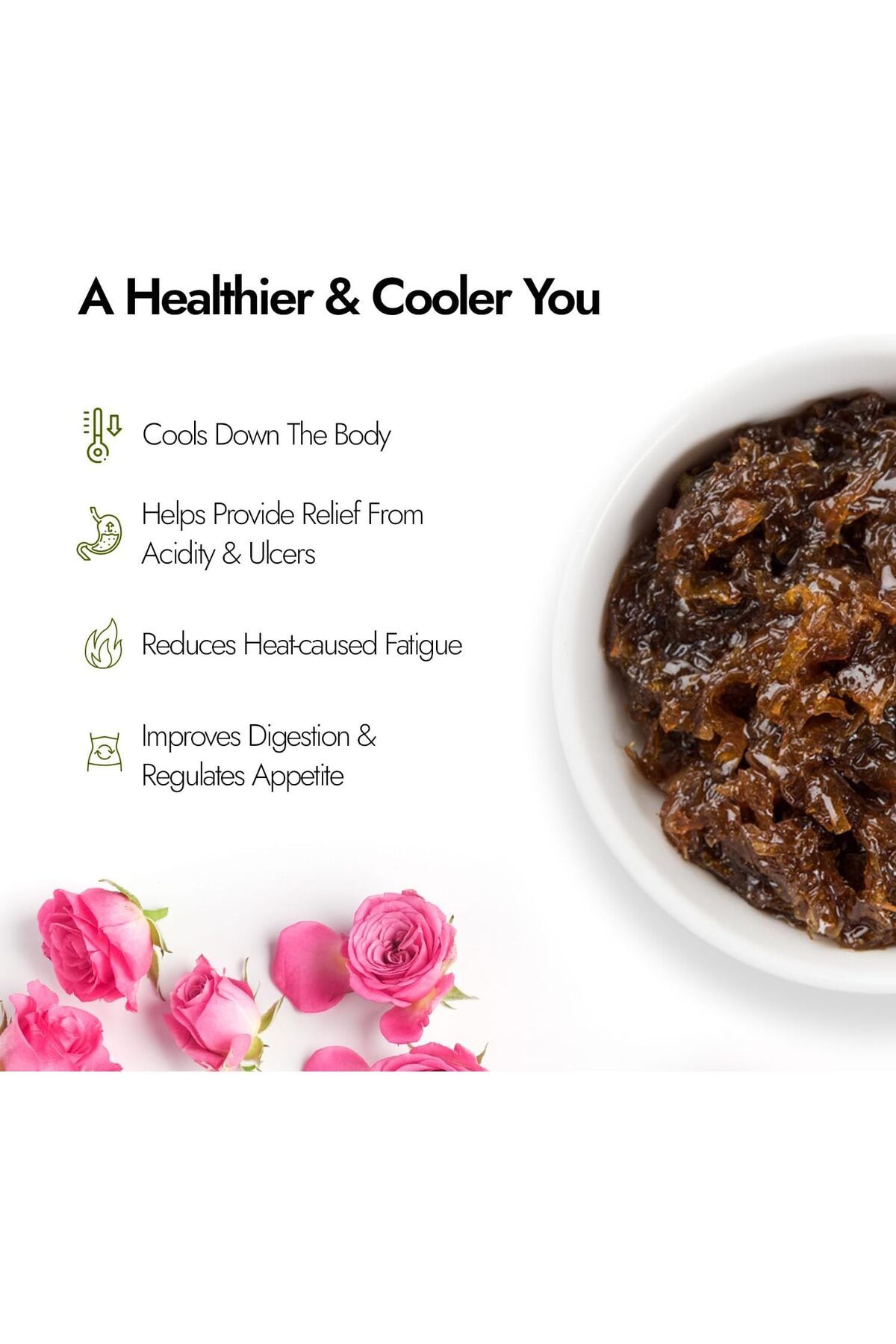KAPİVA-Kapiva Organic Gulkand 300gms (Rose Petal Jam) | 100% Natural | Sun-Cooked Damask Roses 5