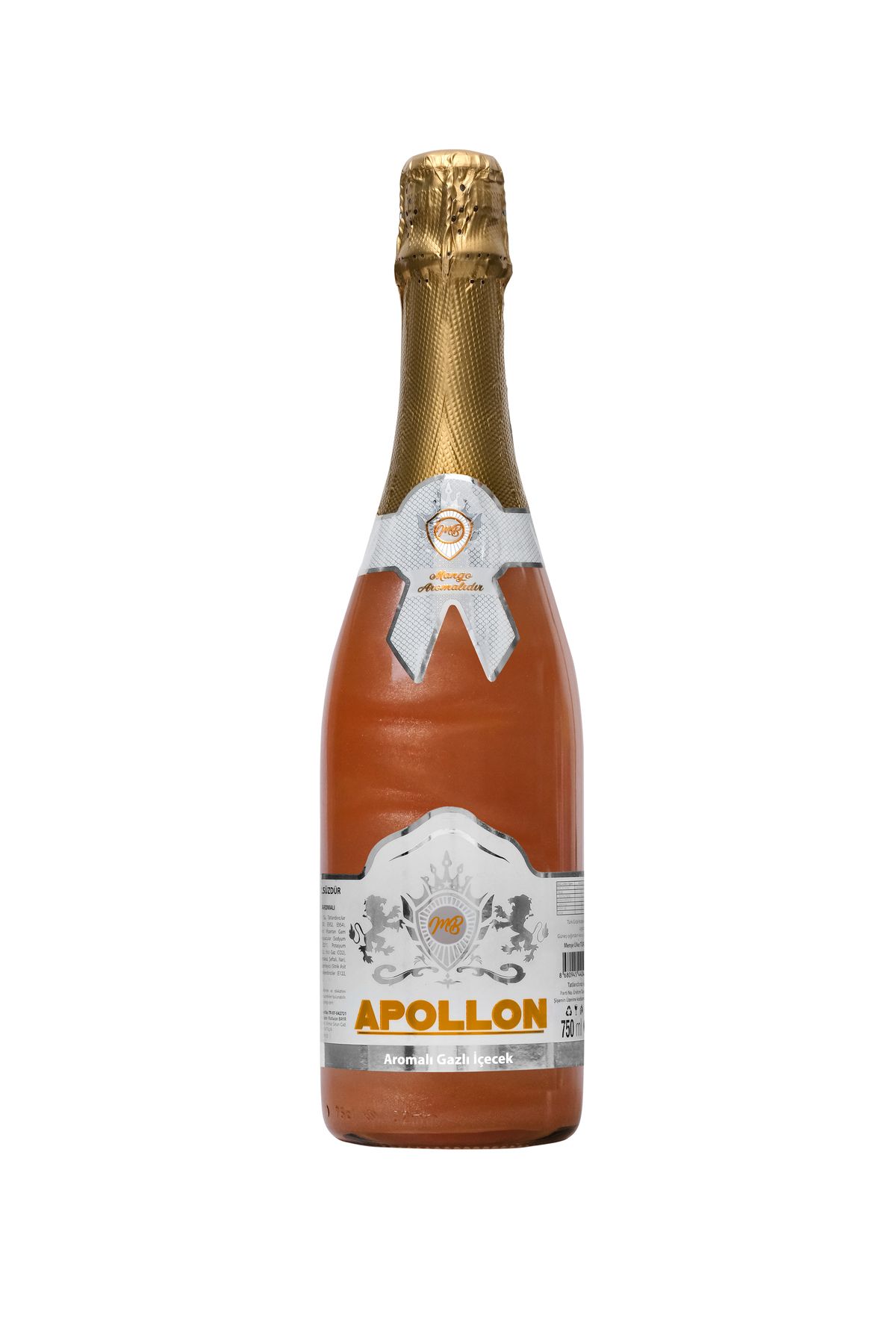 MB APOLLON MANGO AROMALI ALKOLSÜZ ŞAMPANYA SİMLİ VE RENKLİ - MANGO AROMALI GAZLI İÇECEK