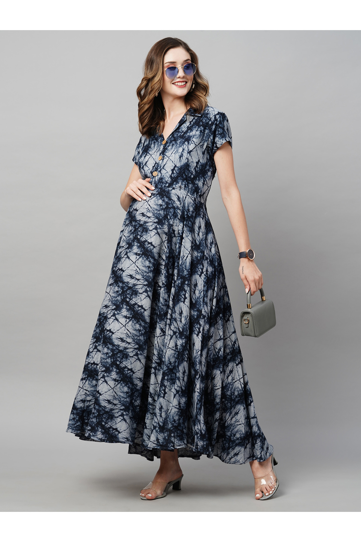 Tummy-Women's Rayon Maternity & Nursing Dress 1