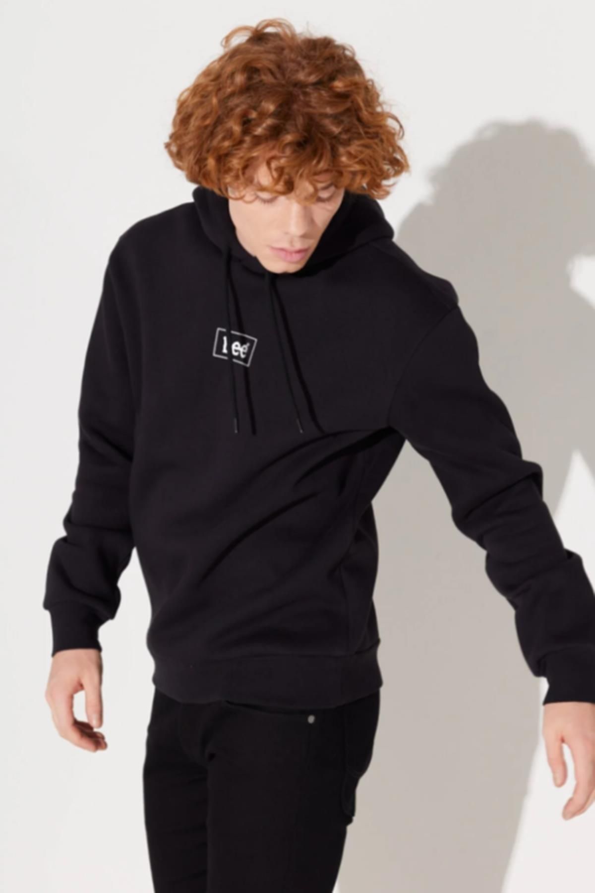 سویشرت مشکی مردانه سیاه L212302001 اتفاق افتاده است اورجینال Lee