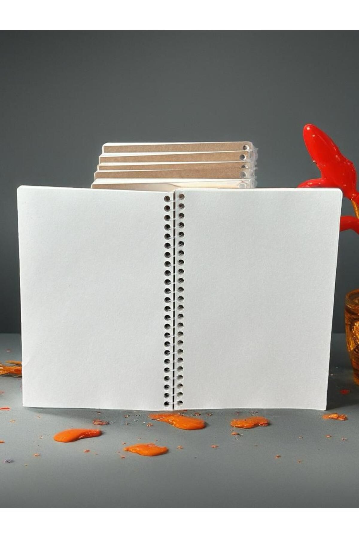 ORCOPY-A5 Kraft Cover Unlined Notebook 14.8X21Cm Notebook 70 Sheets(140 Pages) Vintage Recycled Authentic 3