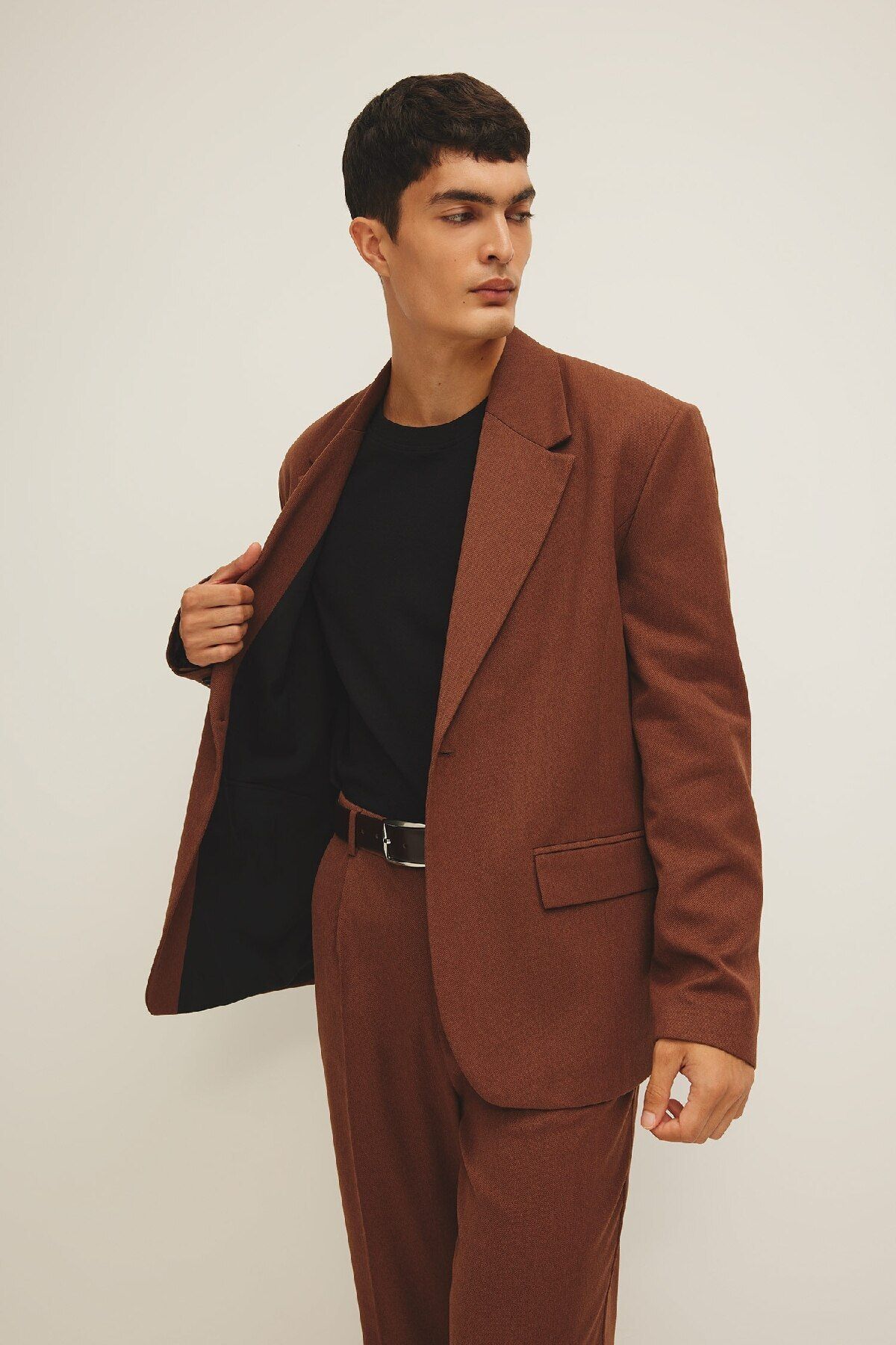 DeFacto-Bequem geschnittene, gefütterte Basic-Blazerjacke – geknöpft B0059ax23wn 4