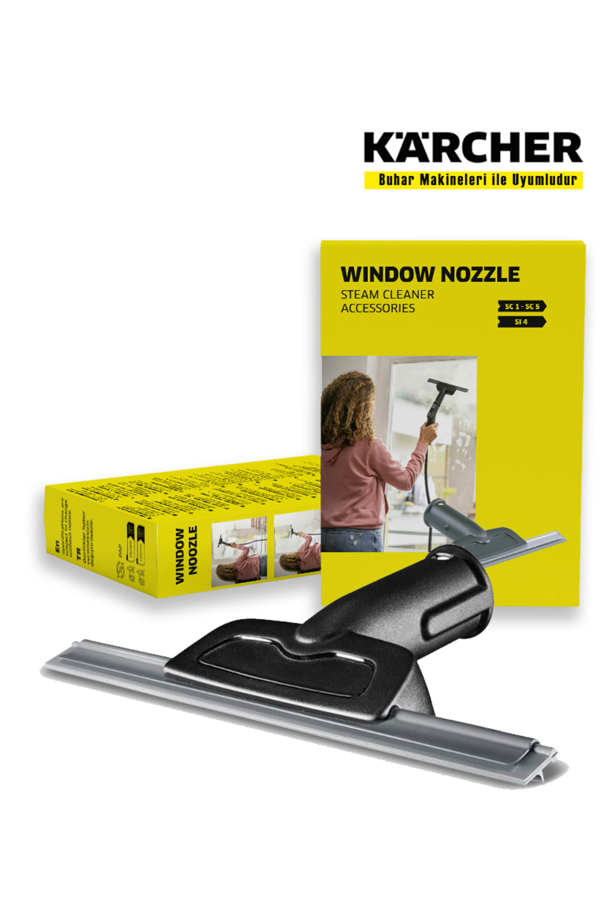 Klintex Karcher Sc2 Sc3 Sc4 Sc5 Buharlı Temizlik Makinesi Uyumlu Cam Silme Aparatı - Fiyatı, Yorumları