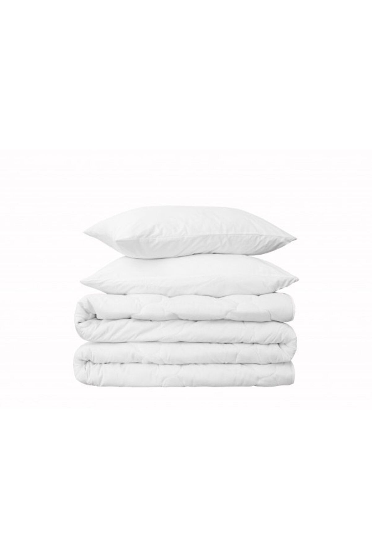 Kotonia Home Set De 3 Pilote De Vară - 2 Persoane 200x220 Cm 150g/m2 Cu 2 Fețe De Pernă 50x70, Alb - One Size