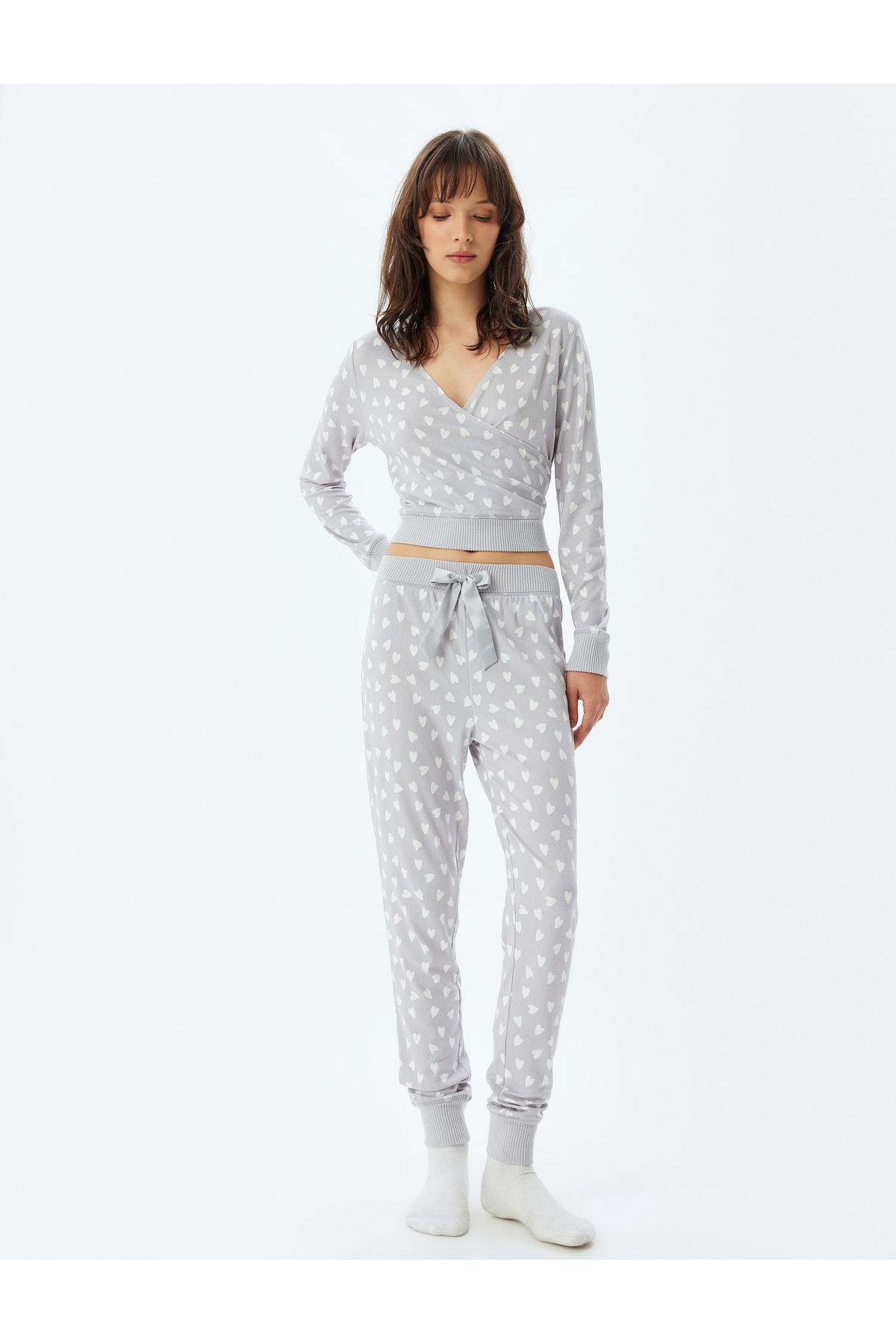 Koton Yeni Sezon Polar Kalpli Jogger Pijama Altı Beli Bağlamalı