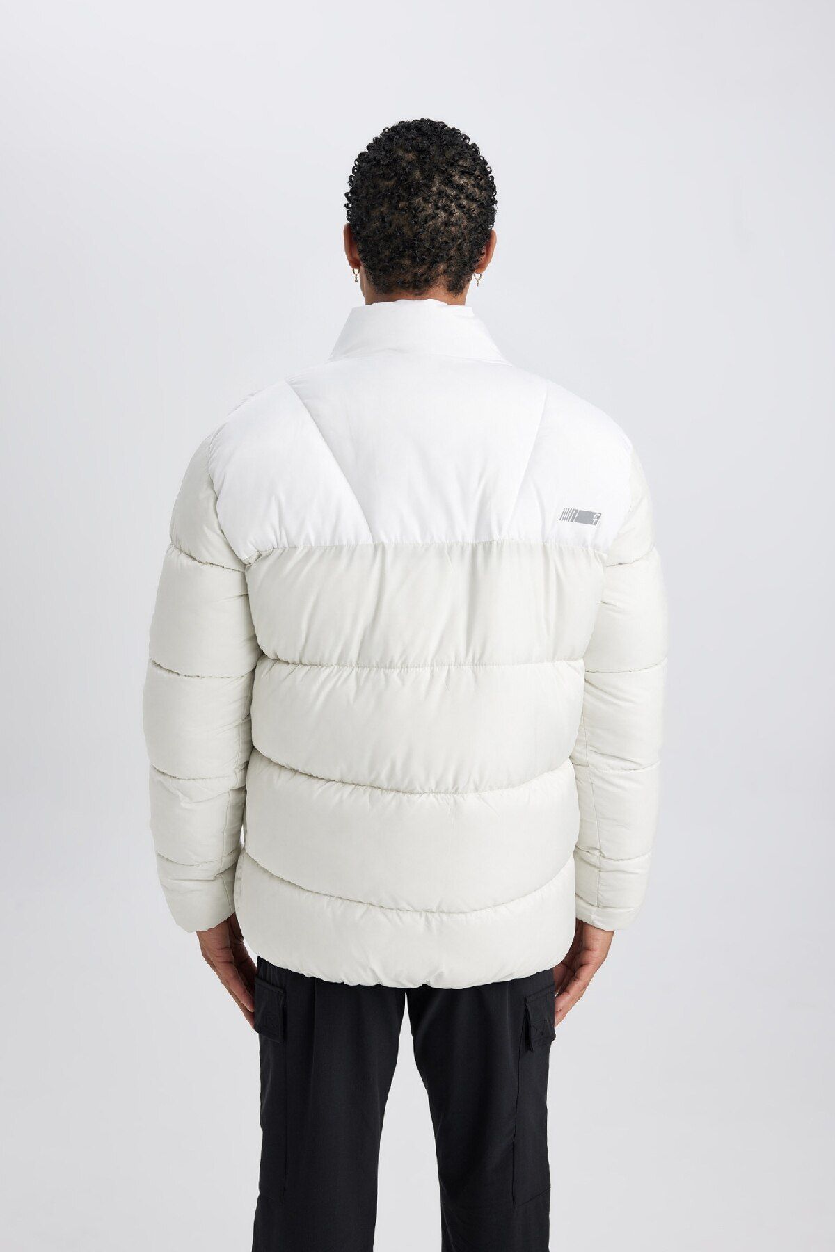 DeFacto-Defactofit Water Repellent Inflatable Coat Windproof Oversize Wide Fit with Zipper Pocket Y7376Az24Sp 6