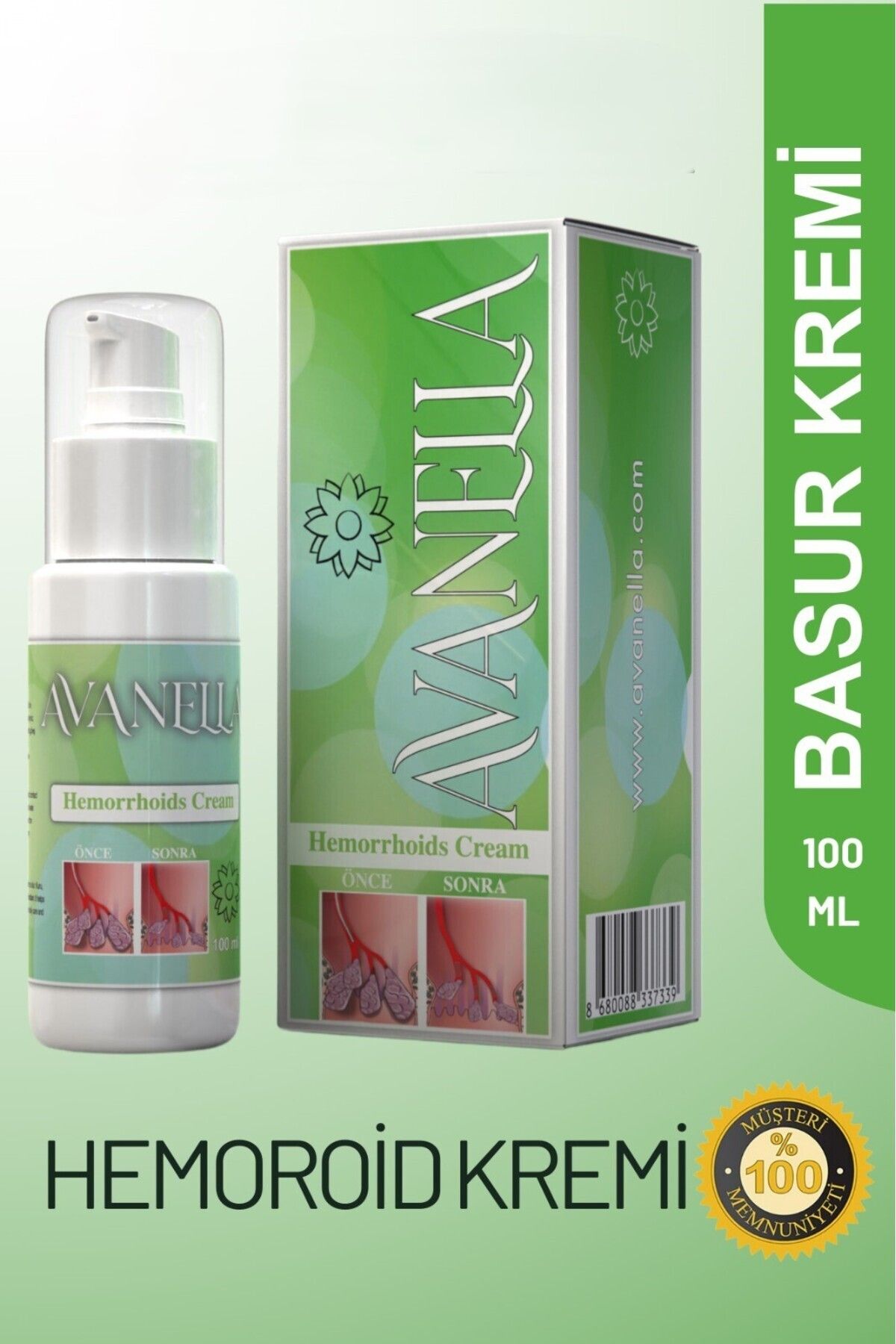 Avanella-2-Pack H.Emoroid B.Asur Cream 100Ml+100Ml 3