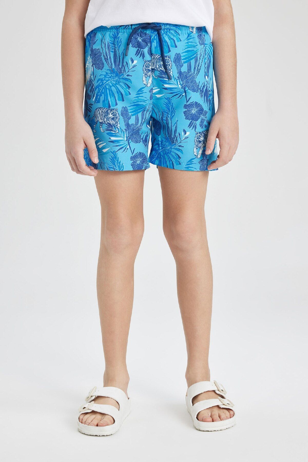 DeFacto-Boy's Patterned Swim Shorts B7434a824hs 5