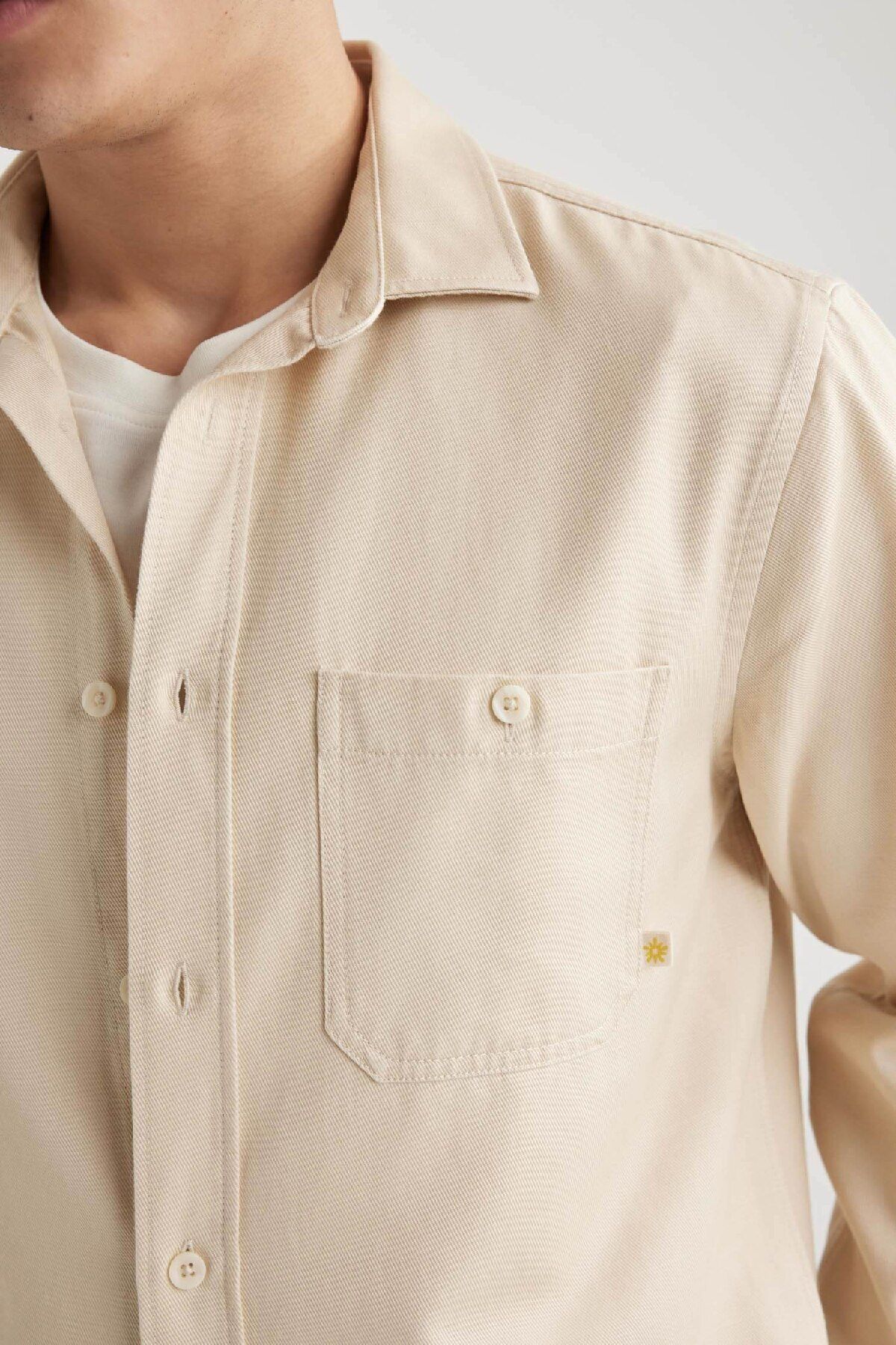 DeFacto-Regular Fit Basic Einfarbiges Langarmshirt B3670ax24sp 4