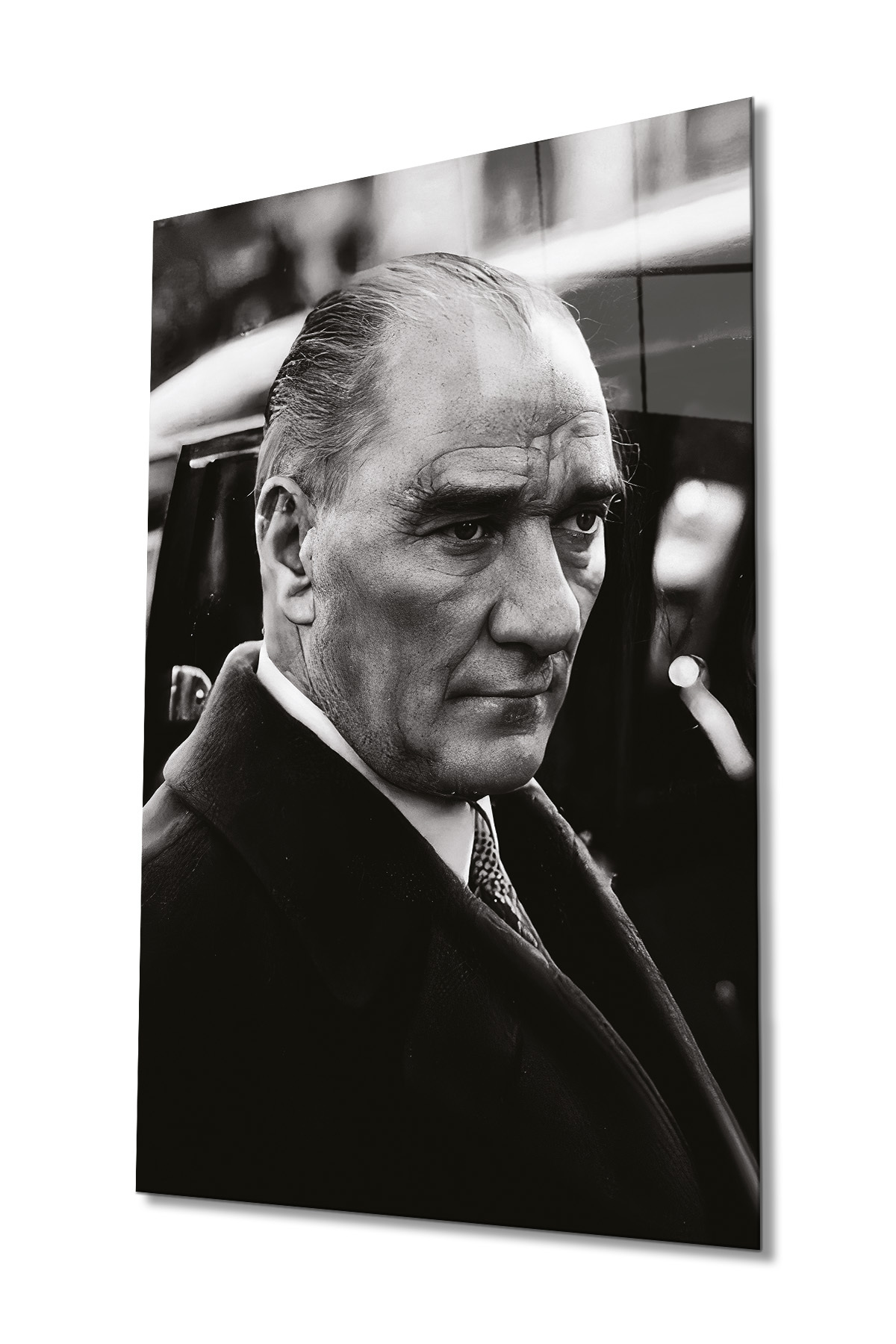 SİYAH BEYAZ ATATÜRK CAM TABLO-1