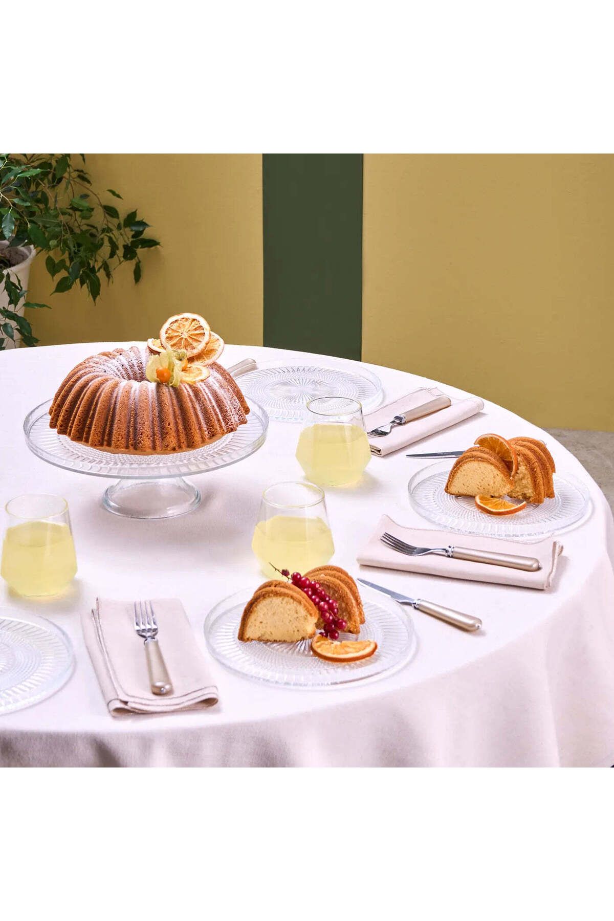 Karaca Karaca Marida Set Veselă Din Sticlă 7 Piese Pentru 6 Persoane, 21 Cm, Transparent - One Size