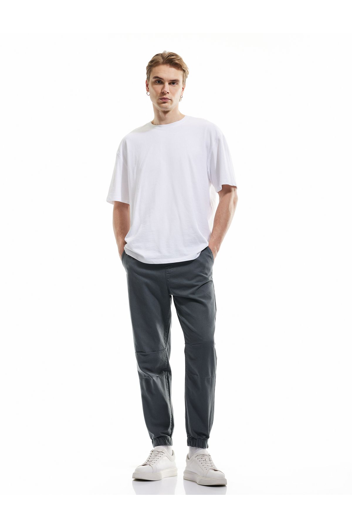 Koton Yeni Sezon Beli Bağcıklı Chino Cepli Pamuklu Jogger Pantolon