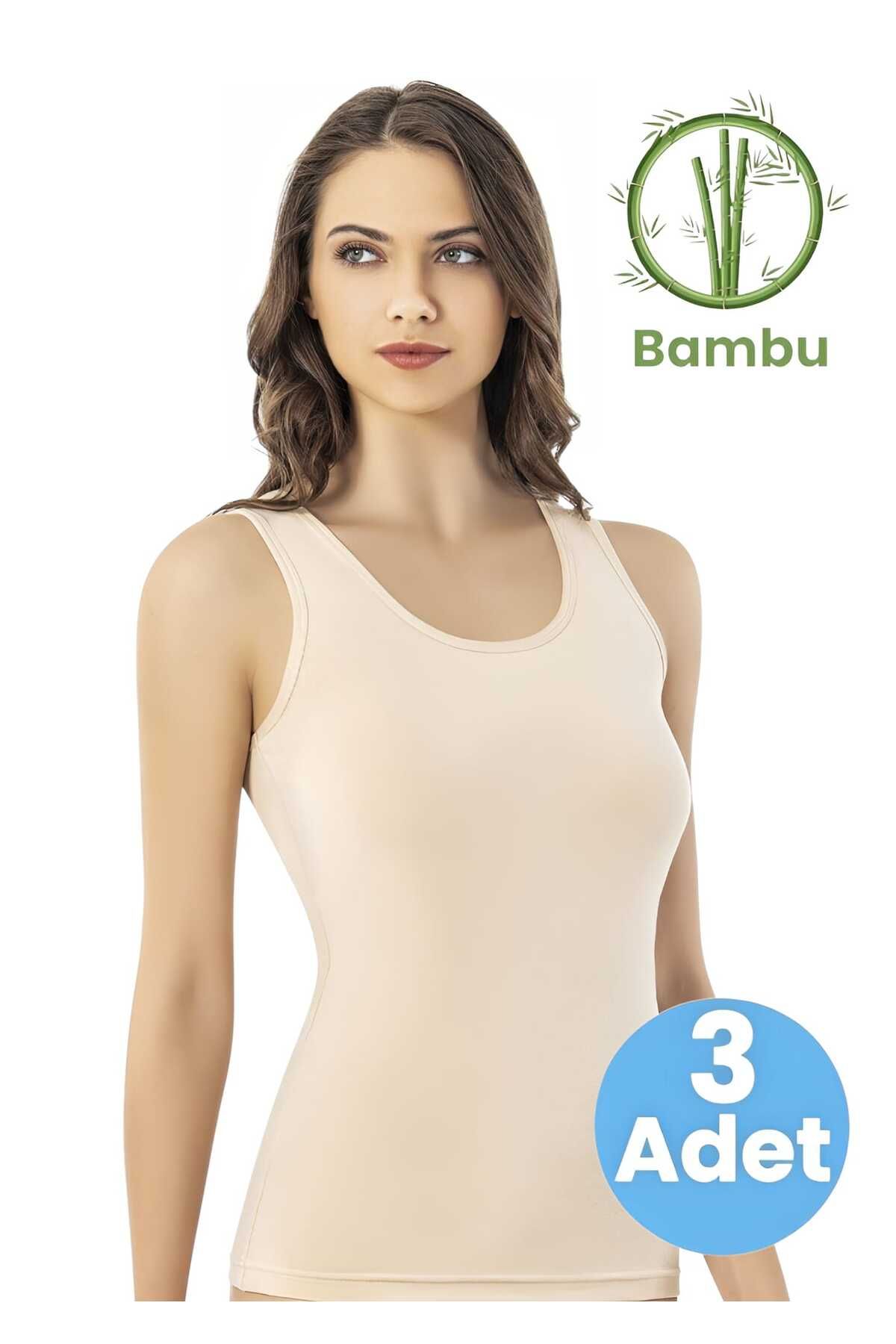 Uniquetrenders Tricou Din Bambus Pentru Femei, Cu Bretele Groase, 3 Piese Femeie - 3XL