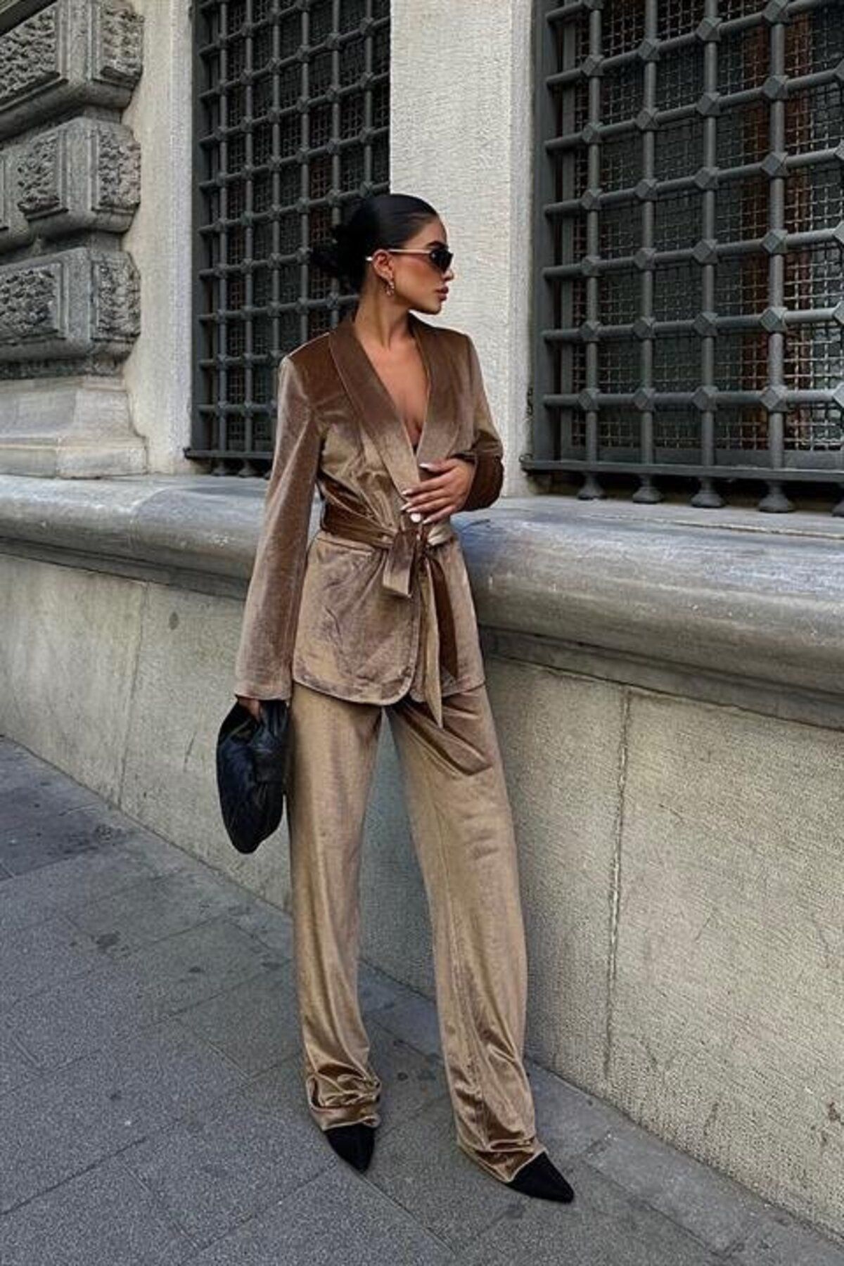 novafems Gaitlin Oversize Kadife Takım 9897