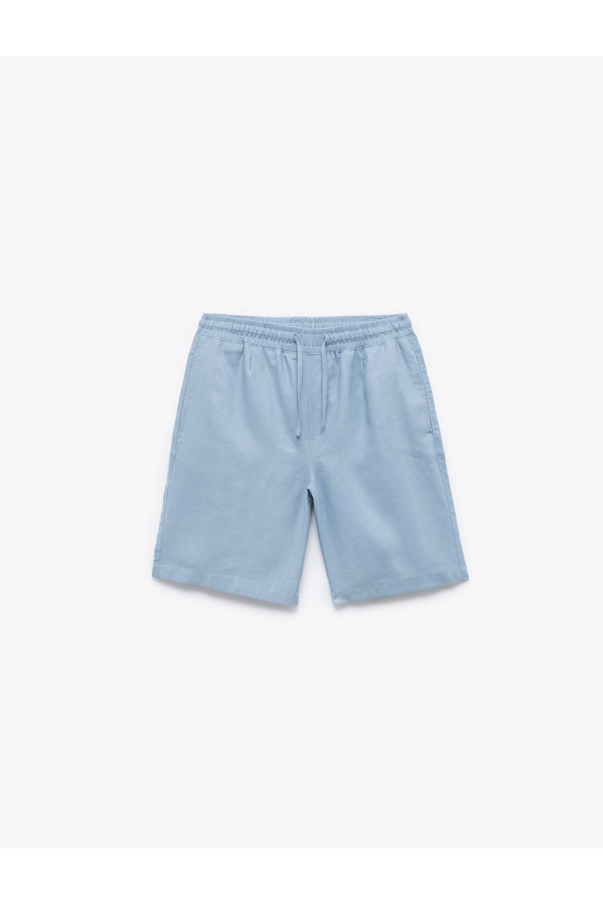 Koton Yeni Sezon Cepli Keten Viskon Karışımlı Bermuda Oversize Beli Bağcıklı Şort
